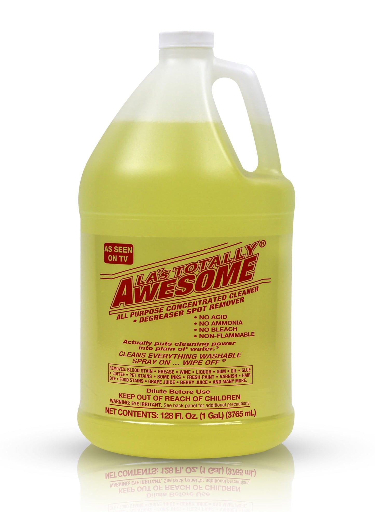 128oz Refills, 1 bottle Original - La's Totally Awesome All Purpose Concentrated Cleaner Degreaser Spot Remover Cleans Everything Washable As Seen on Tv