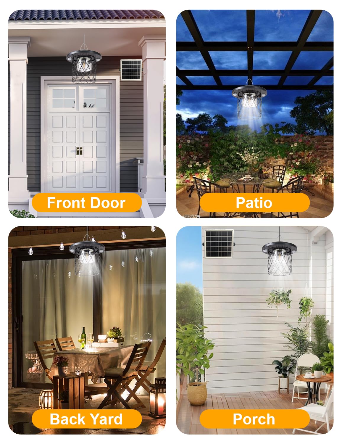 Solar Pendant Lights Outdoor,Motion Sensor Lights, IP65 Waterproof, Switchable 5 Lighting Modes.Remote Control and Solar Powered Suitable for Solar Gazebo Lights and Solar shed Light with Switch