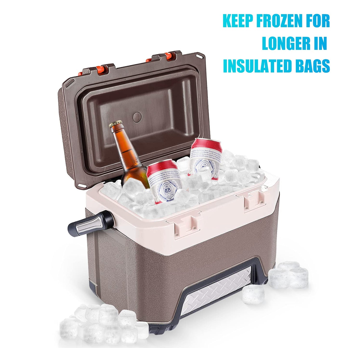 Reusable Ice Cubes for Drinks, 100 Pack Refreezable Plastic Ice Cubes BPA Free for Cocktails, Chills Drinks Without Diluting, Wine, Beer or Coffee Easy To Use