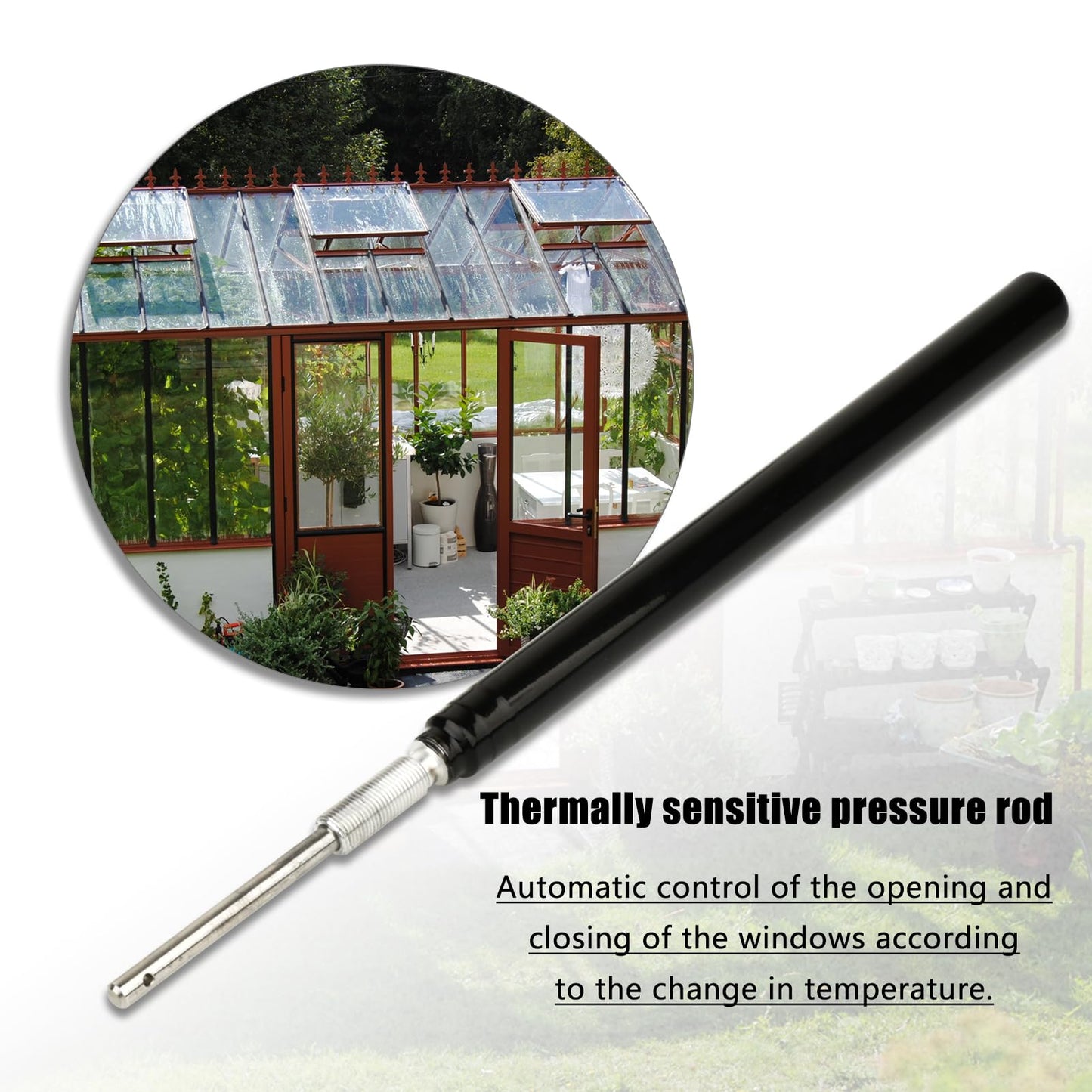 Holwim Greenhouse Vent Opener Automatic, Solar Heat Sensitive Auto Window Opener, Automatic Vents Opener for Greenhouse, Lifts 7kg/15lb (Single Spring)