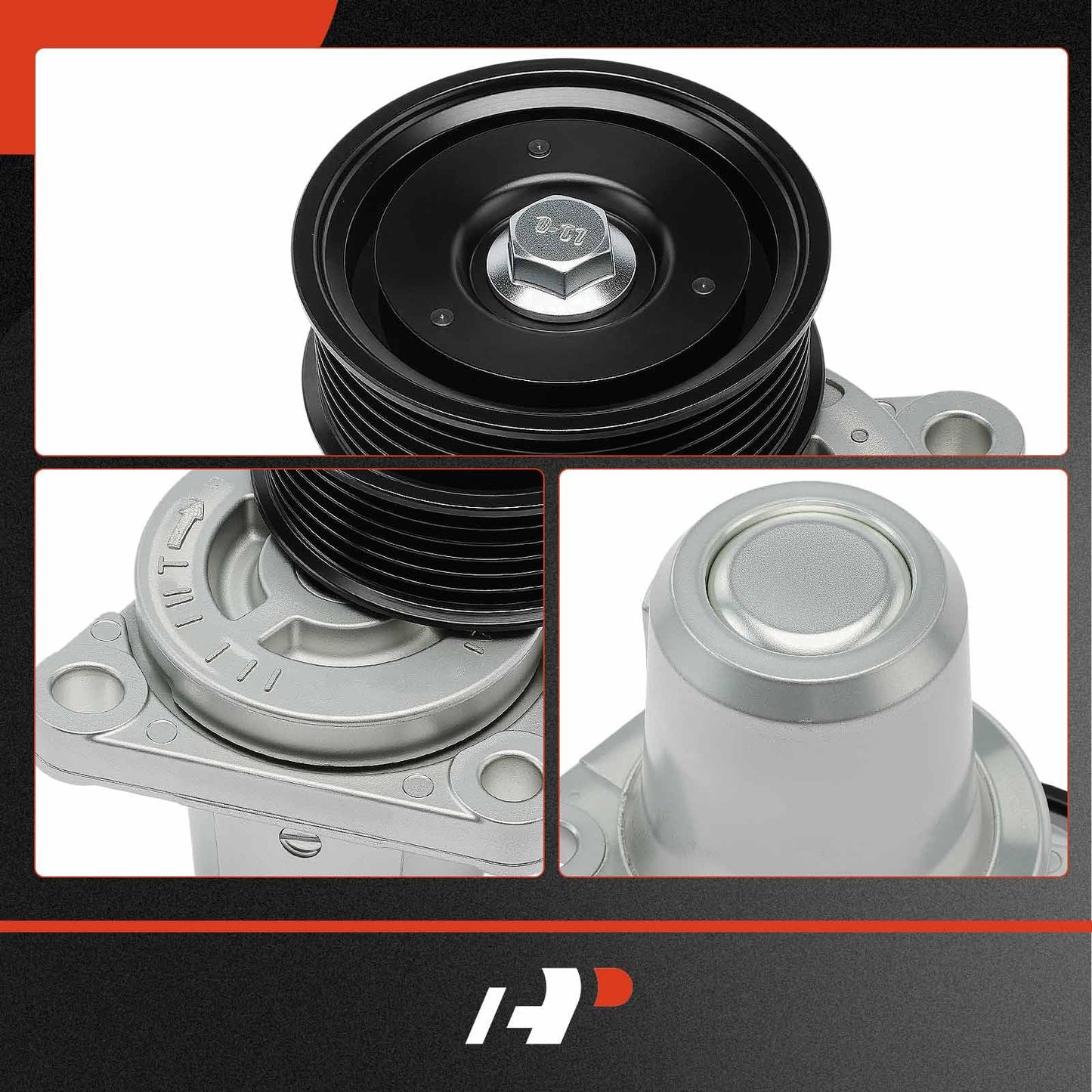 A-Premium Belt Tensioner Assembly with Pulley Compatible with Mazda 3 2010-2013, 5 2012-2017, 3 Sport 2010/2012-2013, CX-7 CX7 2007-2012, MX-5 Miata 2006-2015, 2.0L 2.3L 2.5L, Replace# L3P915980D