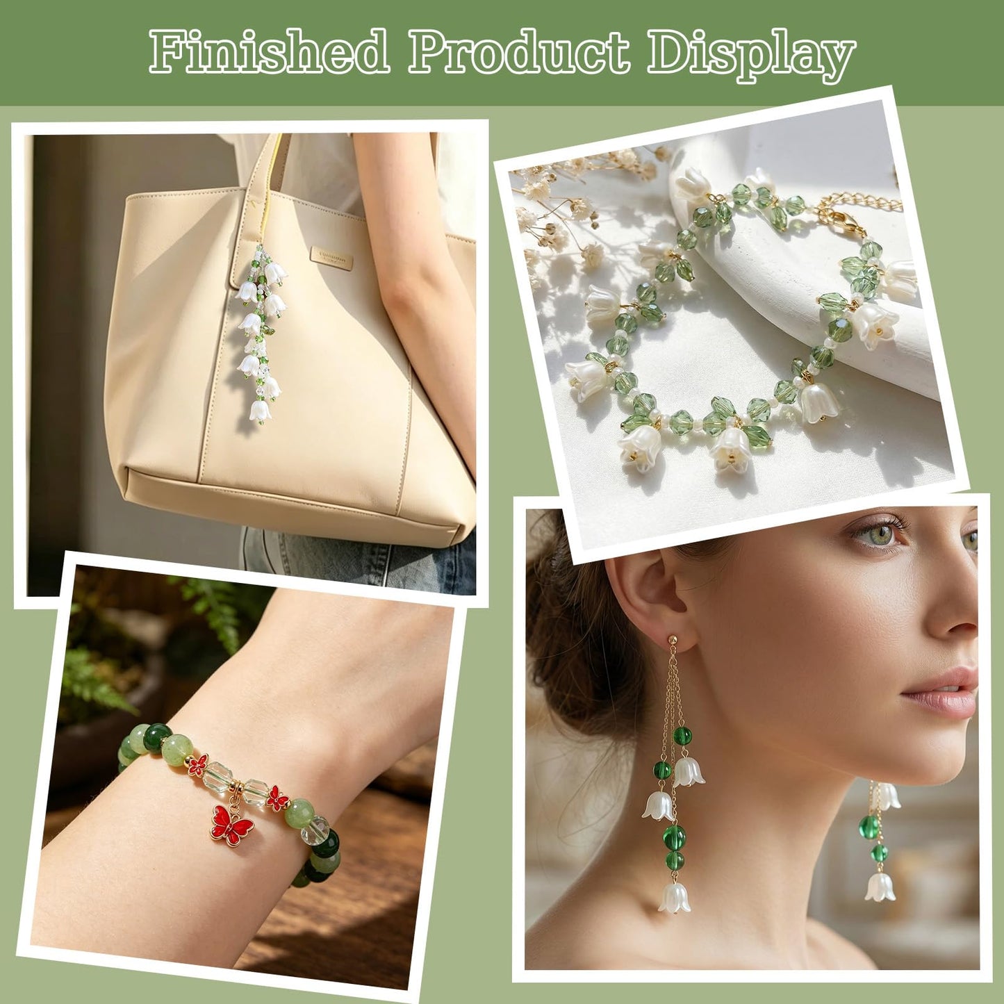 Weldomcor 5540 Pcs Beaded Plant Kit, Forever Green Glass Beads for Beaded Plants Leaf Flower Sun Catcher Seed Beads Kit with Tutorials for Succulent Plant Jewelry Making DIY Crafts Home Decor