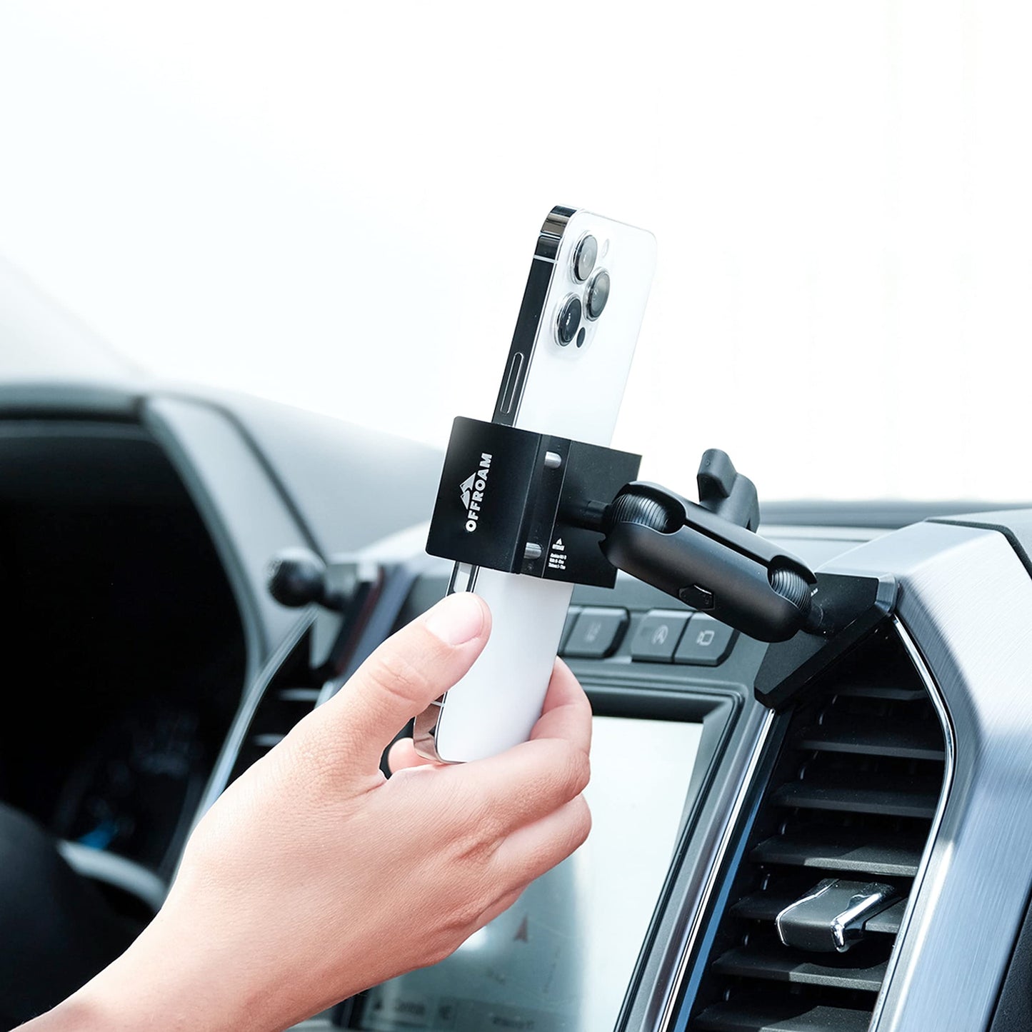 Offroam Phone Mount Made for Ford F-150 2015-2020 | Super Duty 2017-2021 & 2022 (XL and XLT) | Expedition 2018-2021