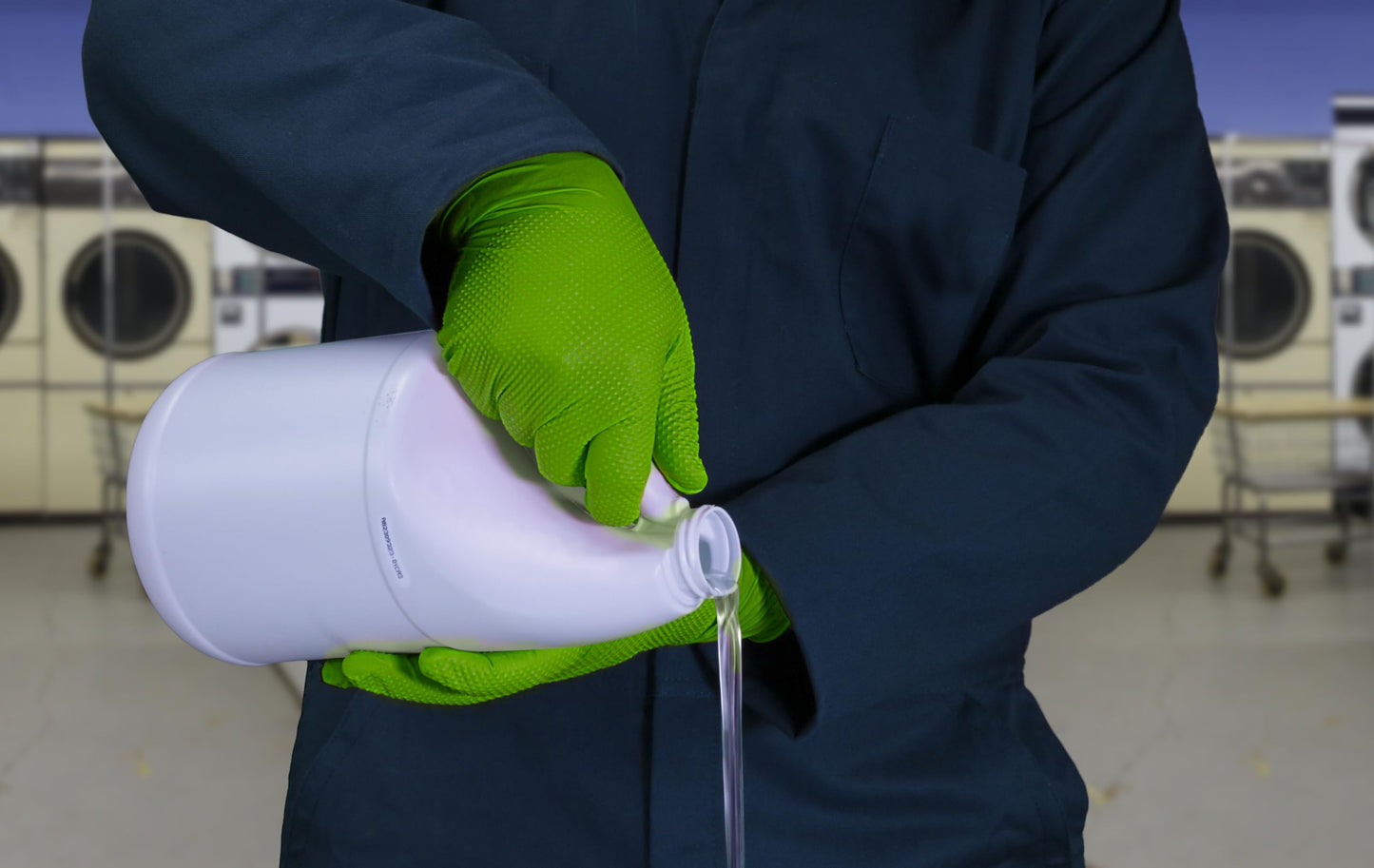 AMMEX Heavy Duty Green Nitrile 8 Mil Disposable Gloves - Extra Thick, Diamond Texture, Powder Free, Medium, Box of 100