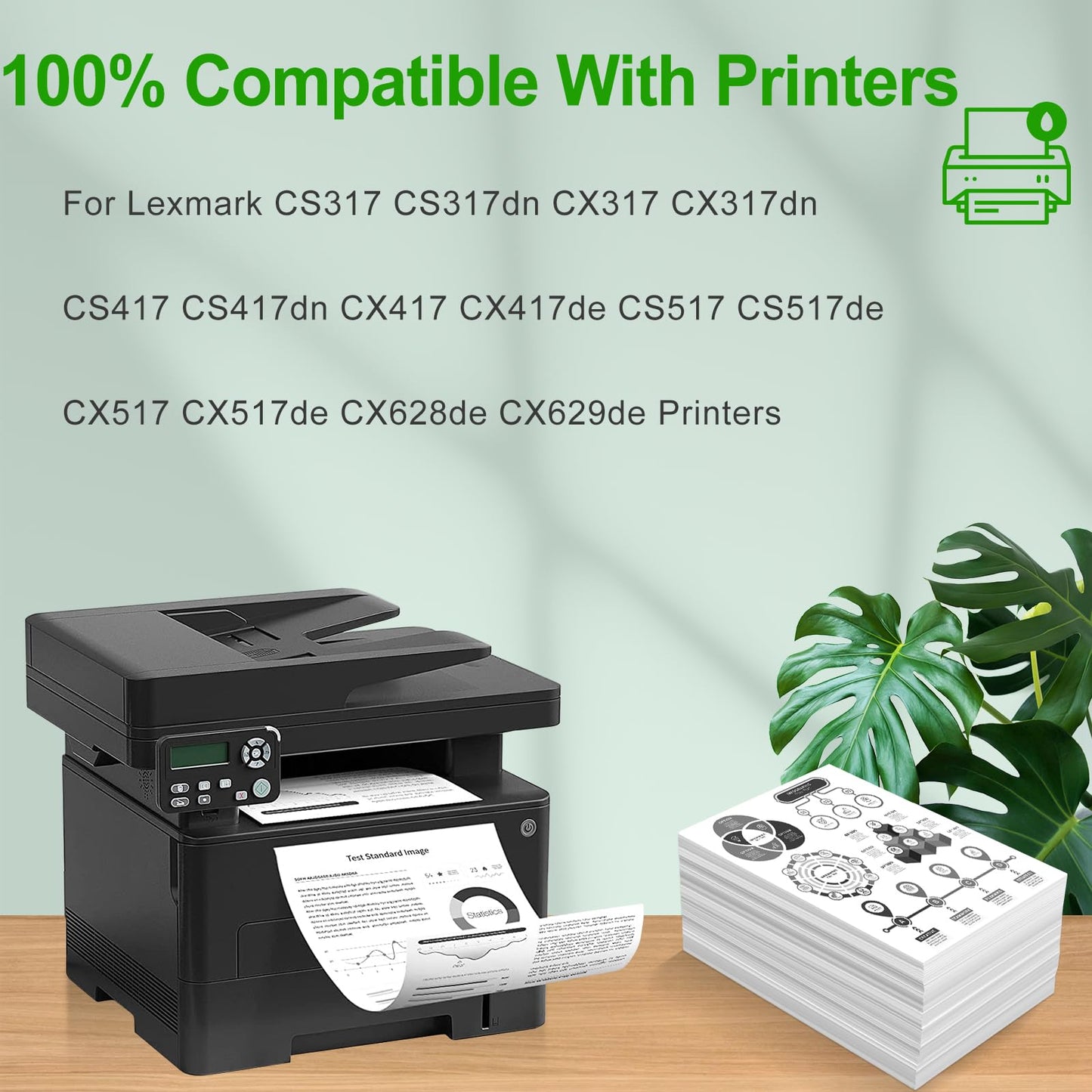 SINOPRINT Compatible Toner Cartridge Replacement for Lexmark 71B0010 71B10C0 Cyan High Yield for Lexmark CS317 CS417 CS317dn CX317dn CS417dn CX417de CX317 (1 Pack Cyan)