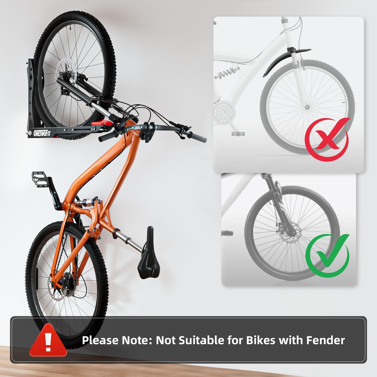 Swivel Bike Wall Mount, 2 Pack Bike Rack Garage No Heavy Lifting, Space Saving Bicycle Hangers for Garage Wall, Hold Up to 80lbs, Bike Storage Rack for Home Toolhouse Apartment Living Room