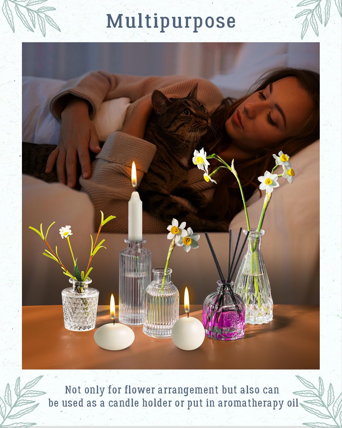 Yirilan Flower Vase, Set of 30 Bud Vases for Wedding Decor, Transparent Small Vases, Bud Vases Bulk, Suitble for Tables, Living Room, Bedroom and Dinning Room