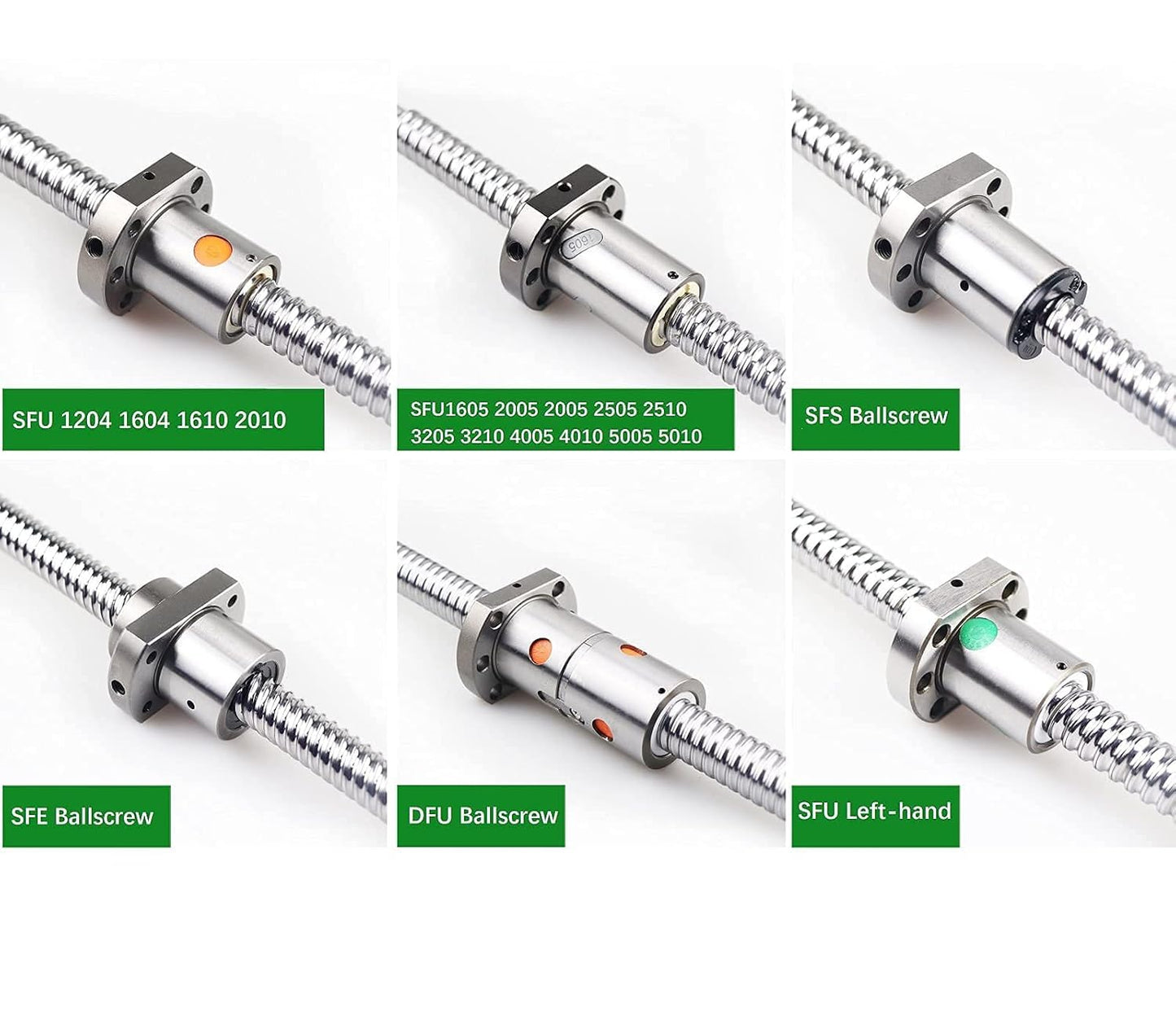 Mssoomm 12mm Ballscrew Kit SFU1204 RM1204 Anti-Backlash Ball Screw, length 15.75 inch / 400mm 4mm Pitch + Ball Screw Nut + BK/BF10 Bearing End Supports+ Coupler, High Precision Part for CNC Machine