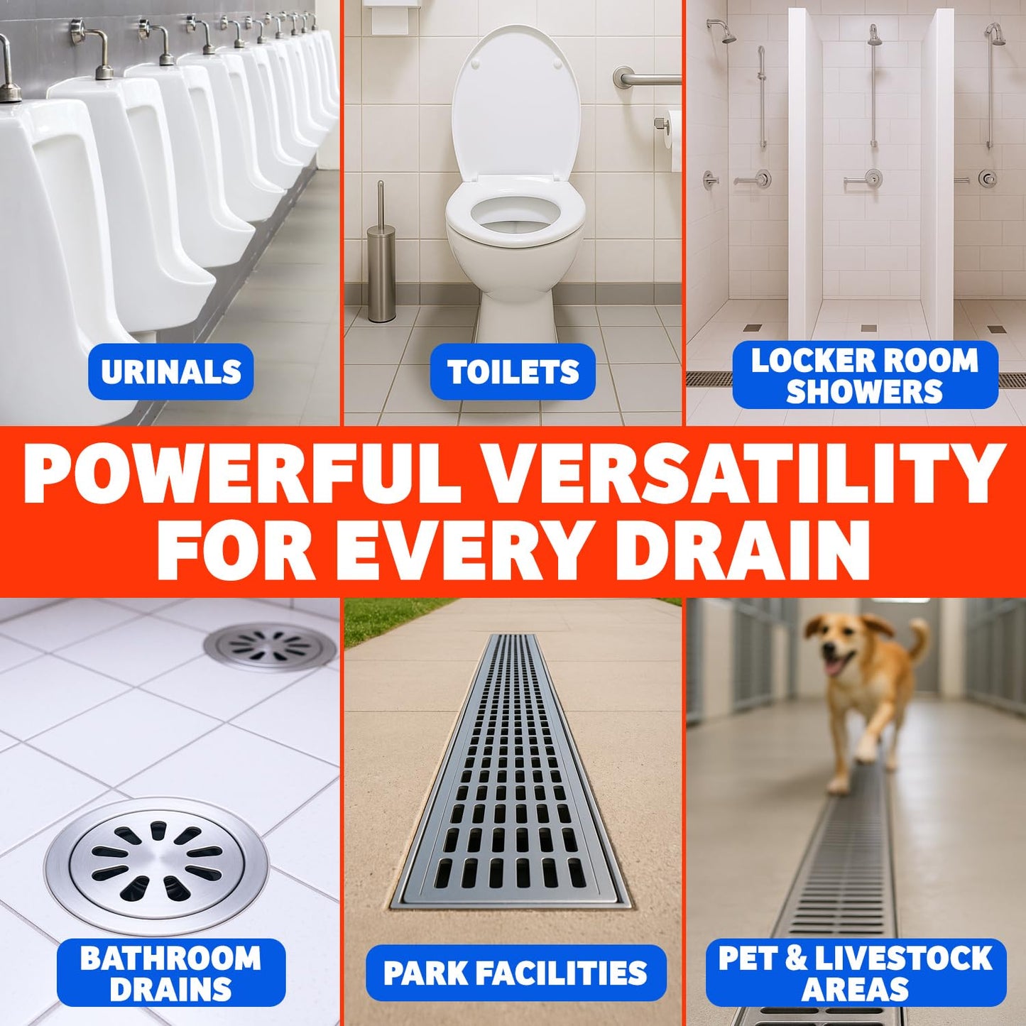 Escentile Urinal Salt Remover – Dissolves Uric Acid, Made in USA | Rust & Hard Water Scale | Drain Opener for Toilets & Urinals | Odor Control Cleaner Safe on Pipes, Porcelain, Stainless Steel – 32oz