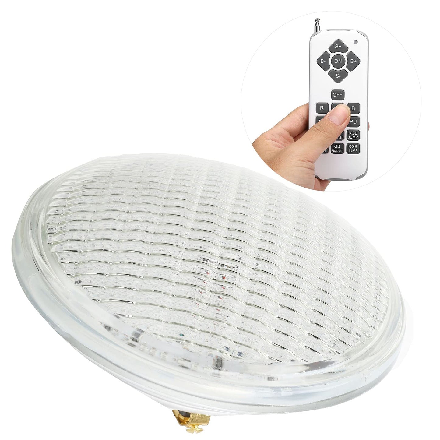 Swimming Pool Light Led Underwater Light Glass Embedded Colorful Lamp Par56 Light Source Diving Light Lighting for Pool Lighting Pool Light Replacement Lighting Products (18W)