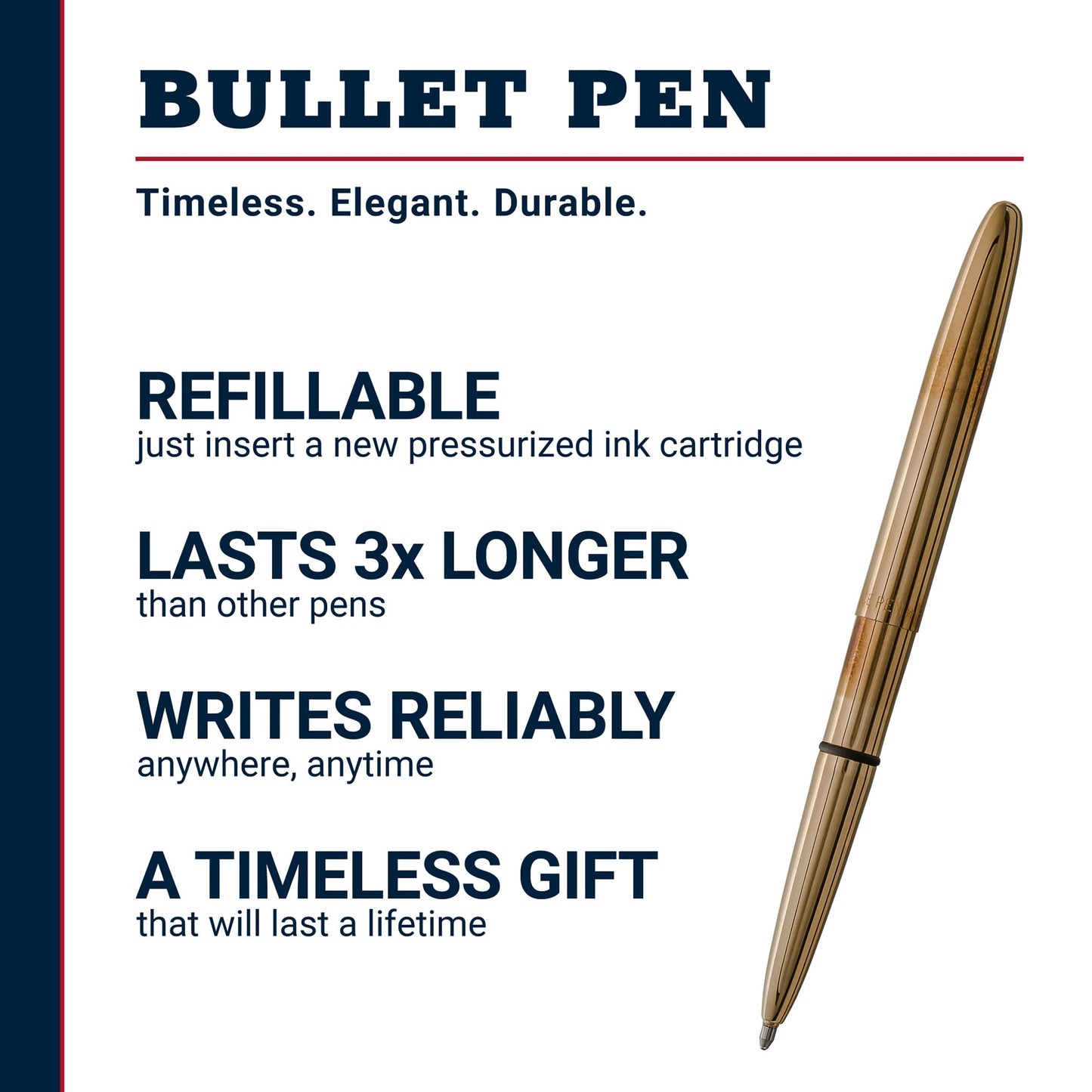 Fisher Space Pen Raw Brass Bullet Pen (400-RAW)