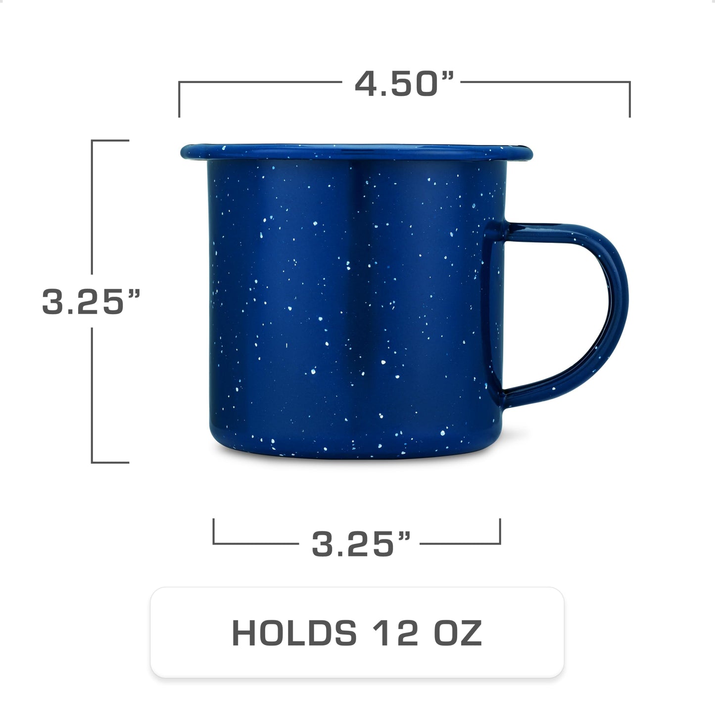 COLETTI Classic Enamel Set Coffee Percolator & Mugs — The Most Nostalgic Camping Coffee Pot, Now Modernized [12 Cup Percolator Coffee Pot & Set of 4 Mugs] (Blue)