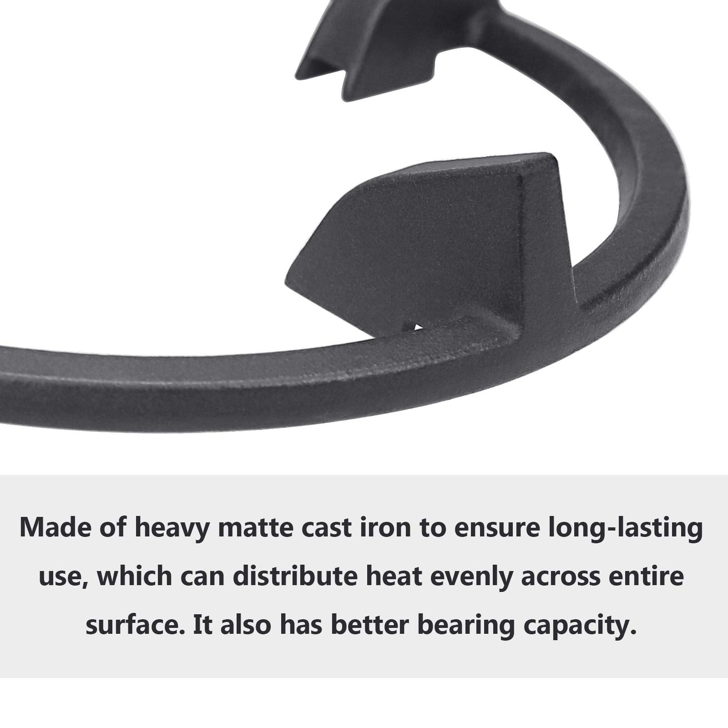 Utheer Cast Iron Wok Support Ring Gas Stove Burner Grate, Universal Non Wok Ring for kitchen Samsung, GE, Frigidaire, Whirlpool, KitchenAid Etc, Gas Stove Accessories, 9 Inch