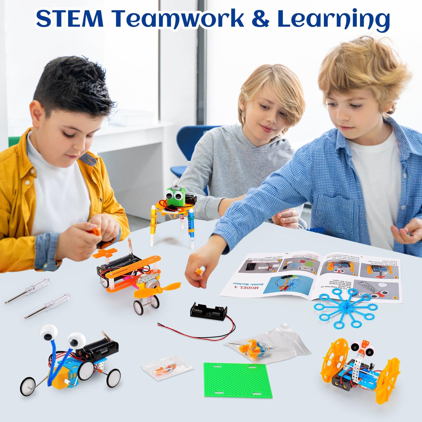 Science Kits for Kids 8-10, STEM Robotics Kit Toys for Kids 6-8 8-12, Craft for Kids Electronic Science Experiments Engineering Building Kits Birthday Gifts for 6 7 8 9 10 11 12 Year Old Boys Girls
