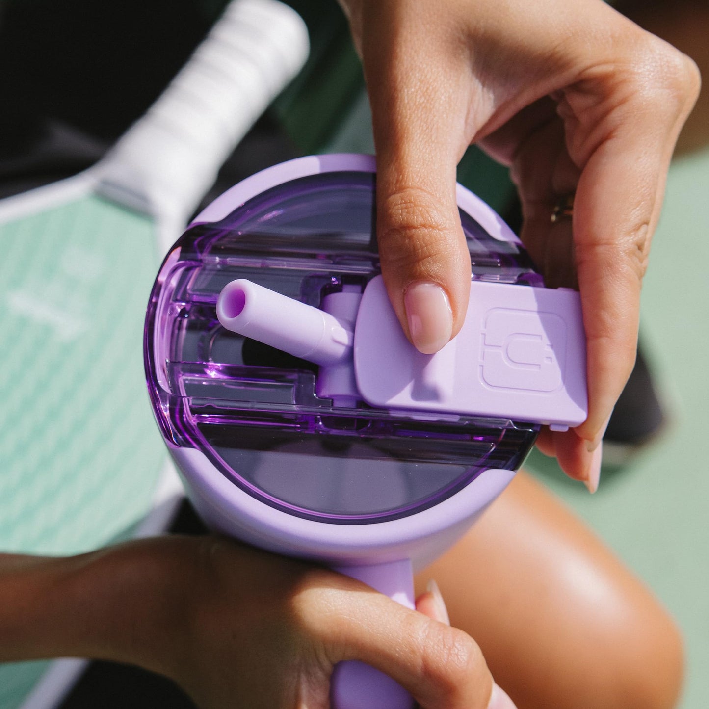 BrüMate Era Flip 40oz Tumbler with Covered Flip Down Straw | 100% Leakproof Insulated Tumbler | Made of Stainless Steel | Cup Holder Friendly Base | 40oz (Lilac Dusk)