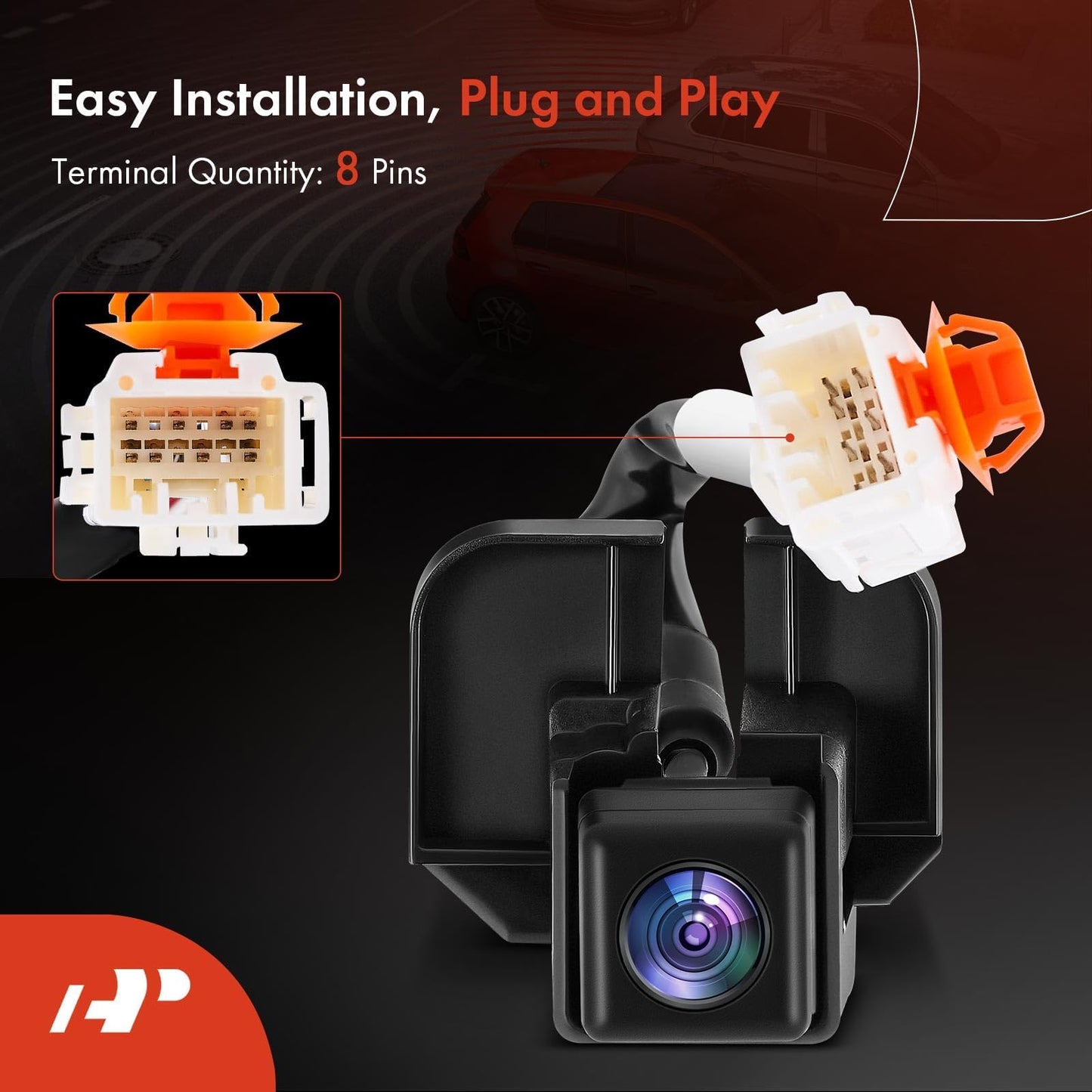 A-Premium Park Assist Camera Rear View Backup Reverse Camera Compatible with Select Honda Models - 2012 2013 CR-V CRV - Replace# 39530T0AA01