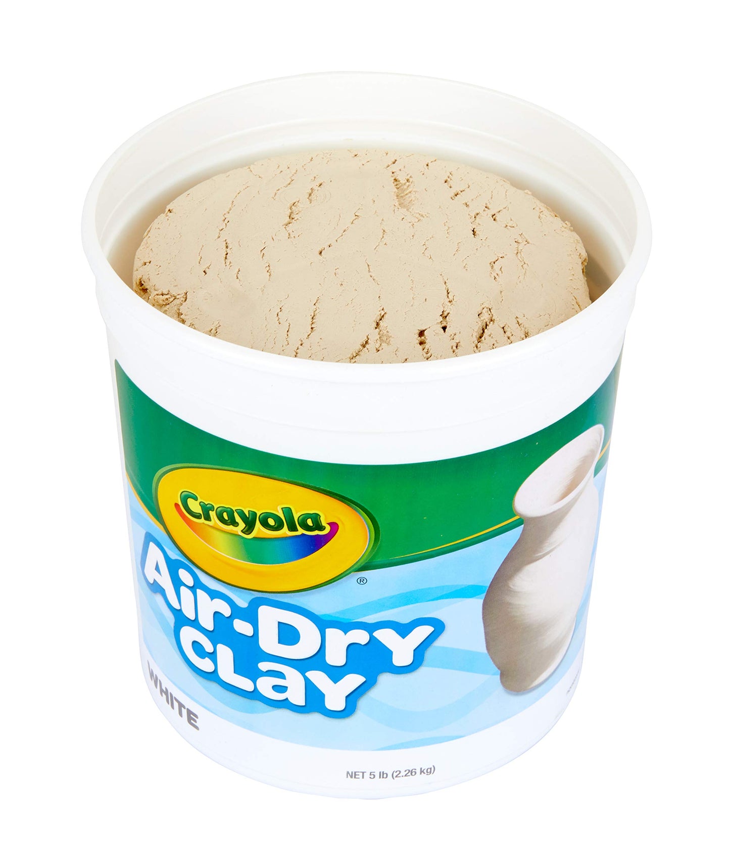 Crayola Air Dry Clay Bucket, White, 5 Pound (57-5055)