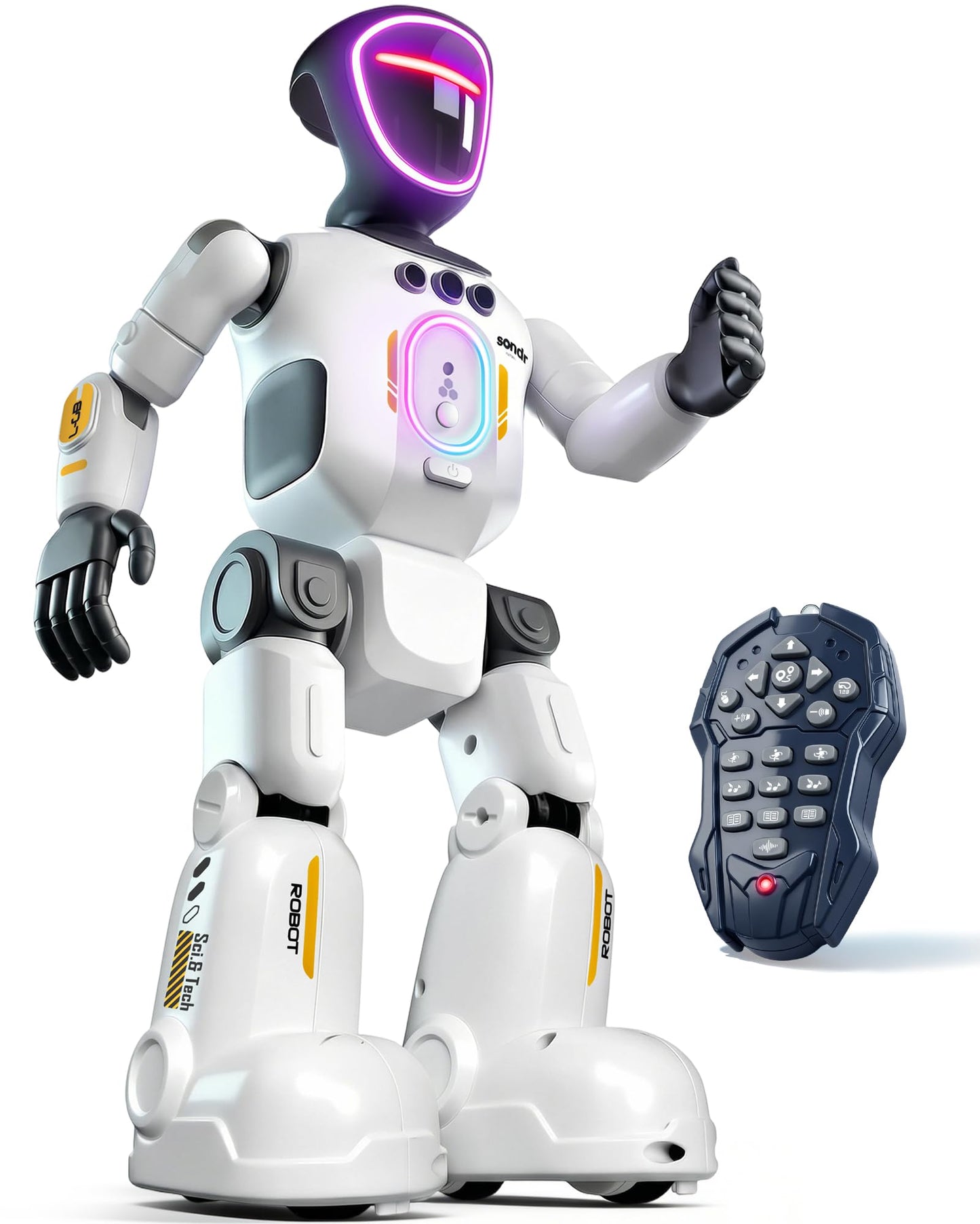 Robot Toy for Kids, Voice Recording&Playback Remote Control Robot, LED Faces Interactive Kids Toy with Gesture Sensing, Music Walking Dancing Birthday Gift for 4 5 6 7 8 9 10 11 12 Year Old Boys Girls