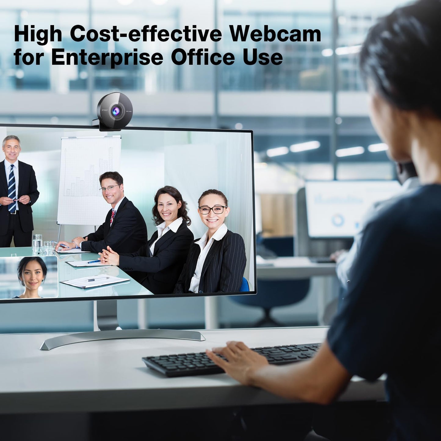 EMEET C950 4K Webcam for PC - 8 Megapixels 4K UHD, PDAF Autofocus, Noise-Canceling Mic, 70° FOV, 1080P@60FPS, Privacy Cover, USB 2.0 Plug&Play, Ideal PC Camera 4K for Zoom/Teams/Skype/Google Meet