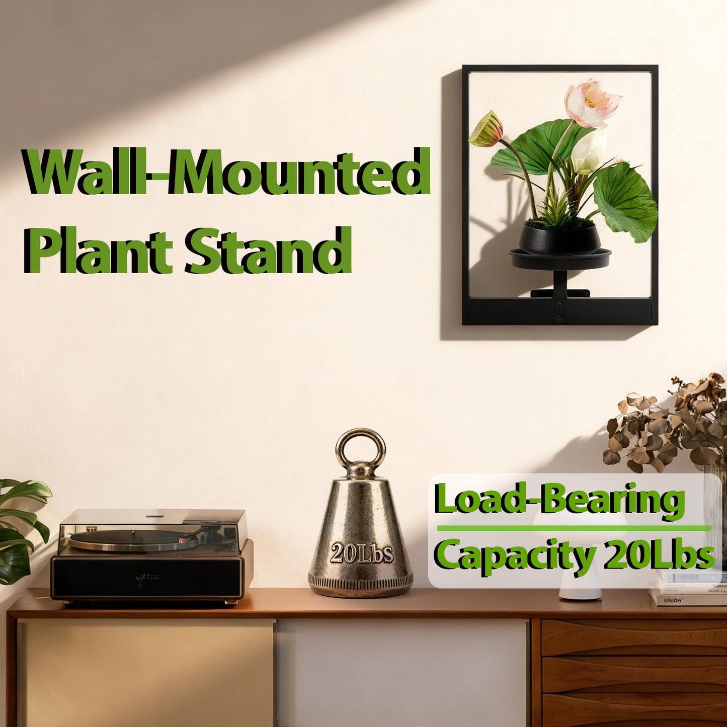 Vitalsvn Wall-Mounted Plant Stand 3 Pack Planter Holoder Metal Wall Stand for Plant Indoor Outdoor Hanging Plant Holder Plant Picture Frame Wall Rack