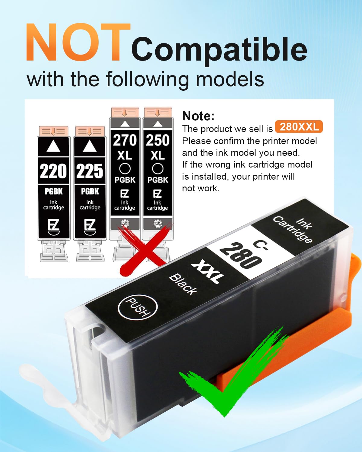 IN INTACTECH PGI-280 XXL CLI-281 XXL Compatible Ink Cartridges Replacement for Canon 280 281 Work with Pixma TR8620a TR8620 TS702a TS9520 TS9521C TR8520 TS6220 TS6320 TS8220 (15-Pack, PGBK/BK/C/M/Y)