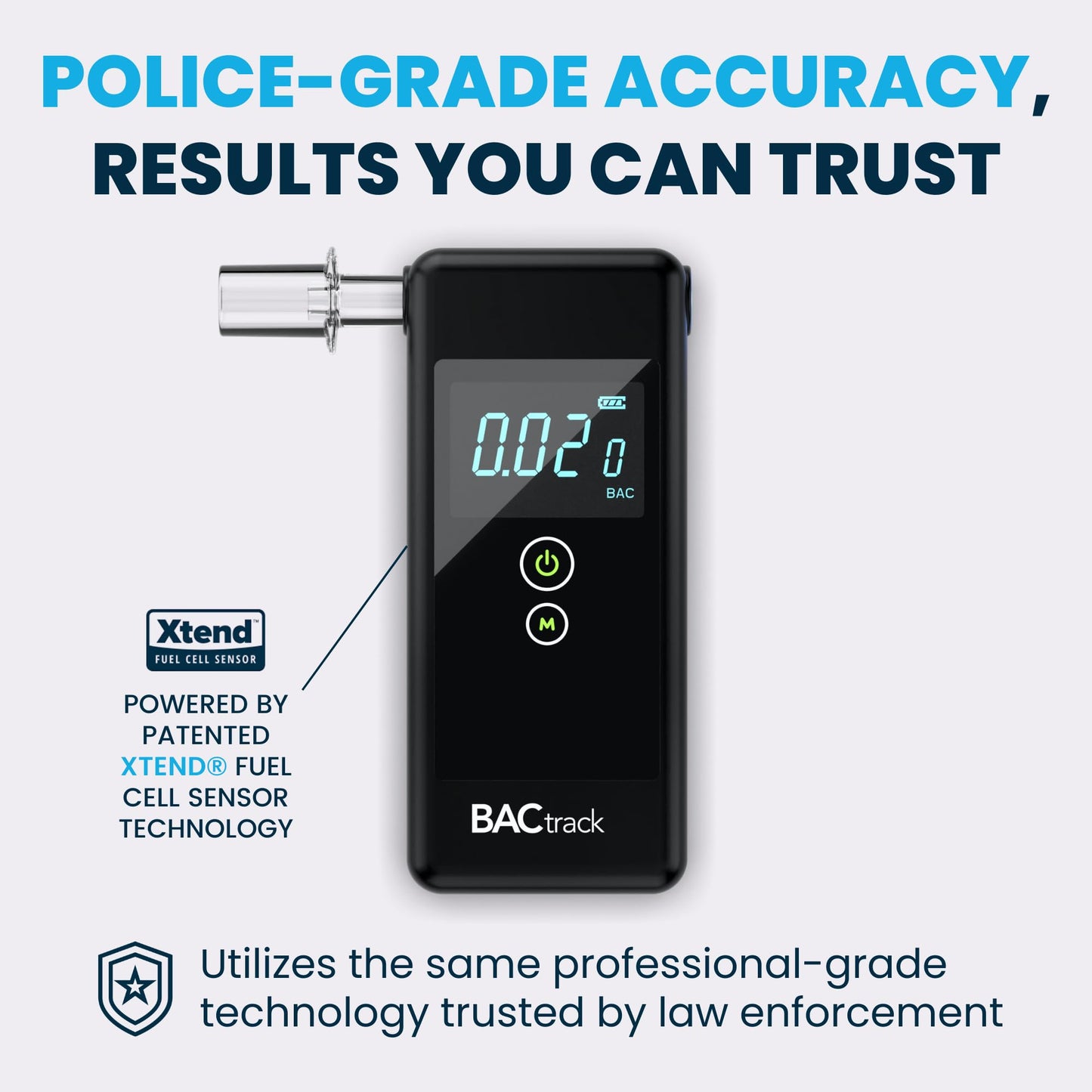 BACtrack Trace Breathalyzer | Professional-Grade Accuracy | DOT & NHTSA Compliant | Portable Breath Alcohol Tester for Personal & Professional Use