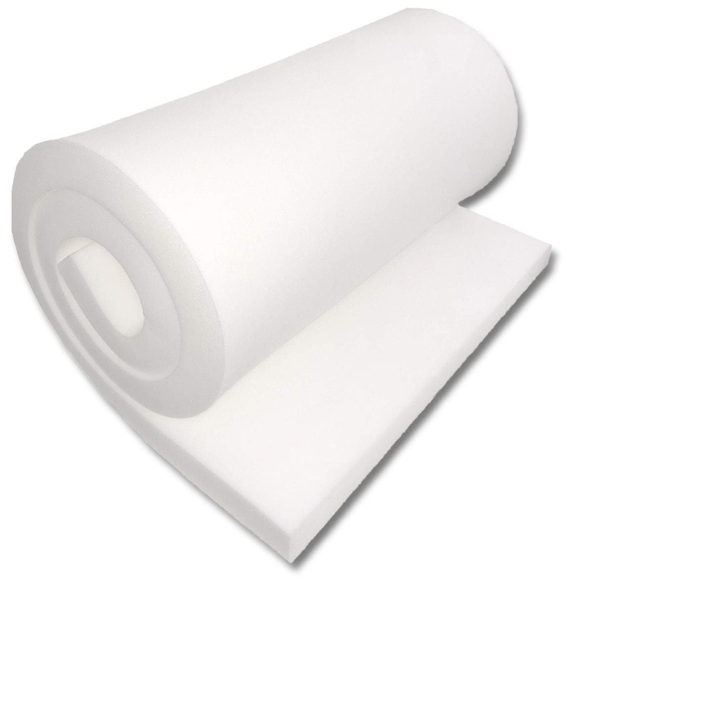 FoamTouch Upholstery Foam 2" x 24" x 72" High Density Cushion, White