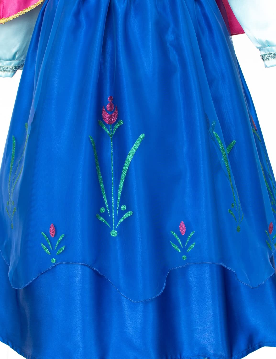 Princess Costumes Birthday Party Dress Up for Little Girls/Long Sleeve with Cape and Accessories 6-7 Years