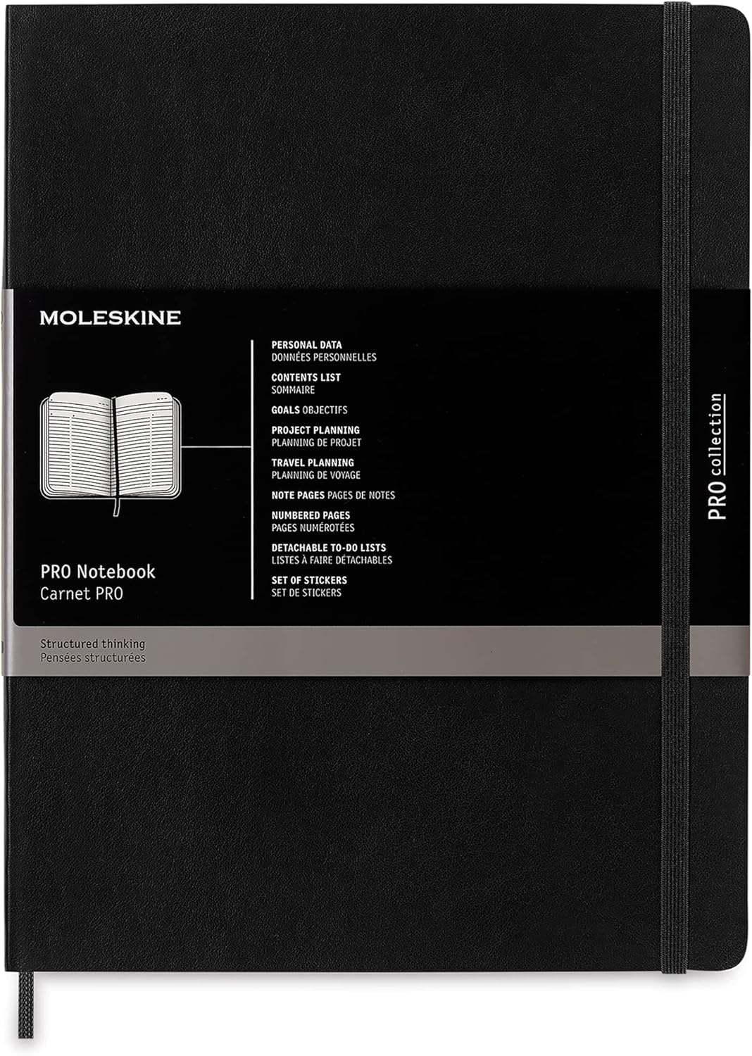 Moleskine Professional Notebook, XL, Black, Soft Cover (7.5 x 9.75)