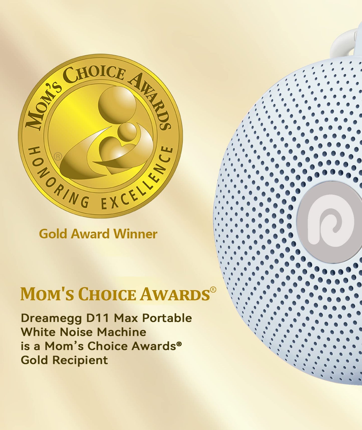 Dreamegg White Noise Machine - Portable Sound Machine for Baby Kid Adults with Powerful Battery, 21 Nature Sounds, Lullabies, White Noise, Rechargeable Sound Machine for Home Travel Nursery Gift-Blue
