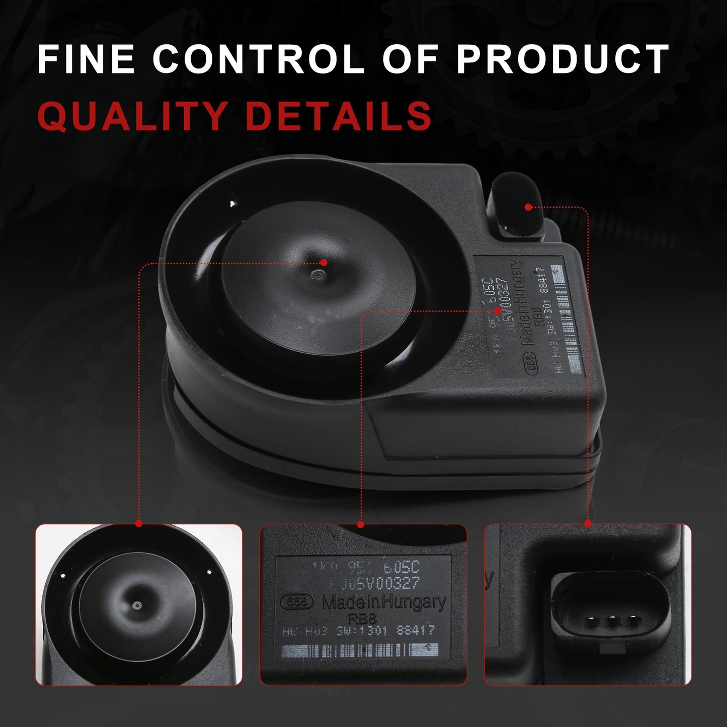 Yiklwwy 1K0951605A 1K8951605A Anti Theft Alarm Siren Horn Compatible with VW EOS CC Passat Golf Tiguan Jetta Audi A1 A3 A4 A5 A6 TT Q5 Q7