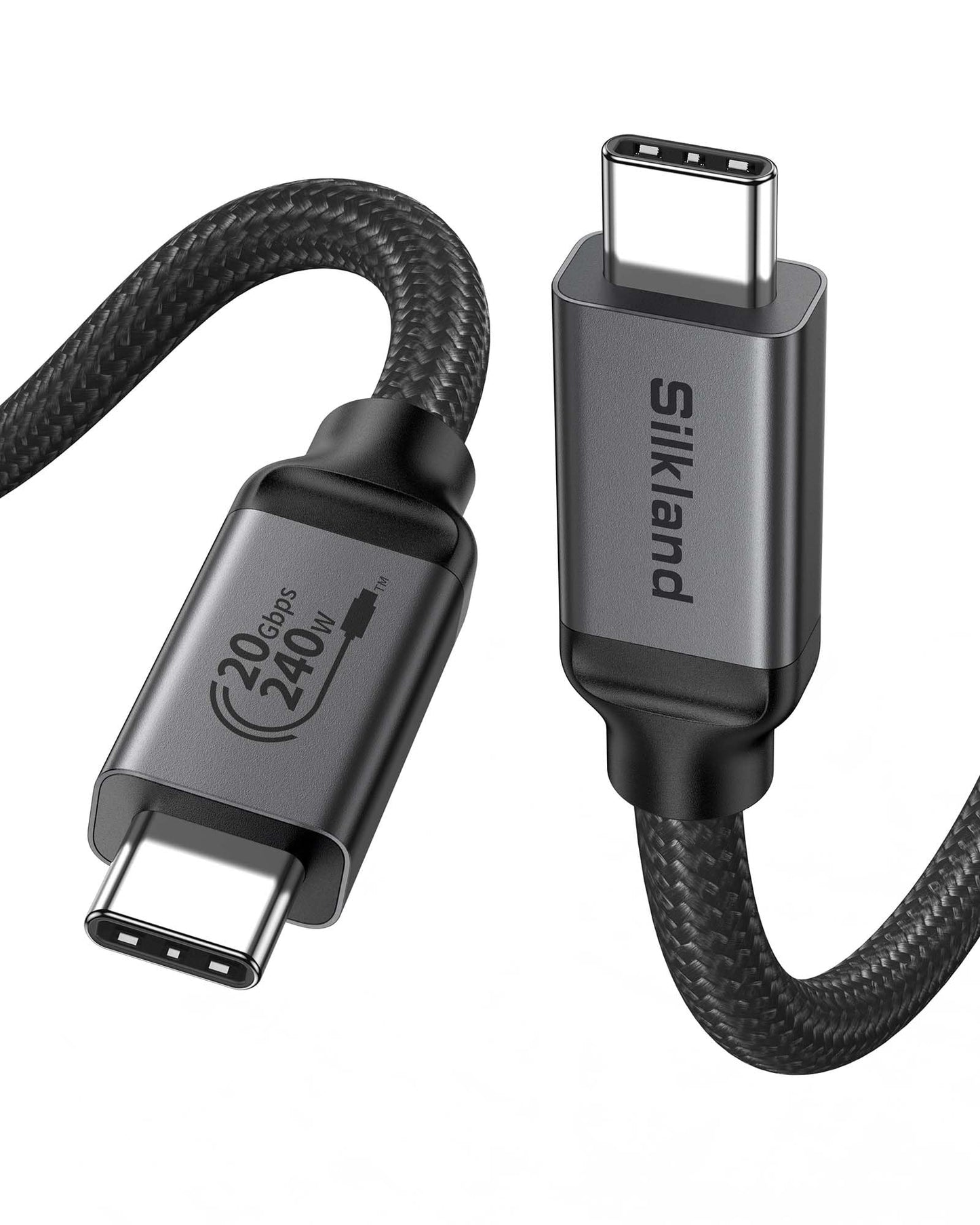 Silkland USB 4 Cable Long for Thunderbolt 4 Cable 16.5FT/5M, 20Gbps Data Sync, 5K/4K@60Hz, 240W Charging, USB C Thunderbolt Cable, Compatible for MacBook, Dock, iPhone 17/16, ARZOPA, KYY, SSD