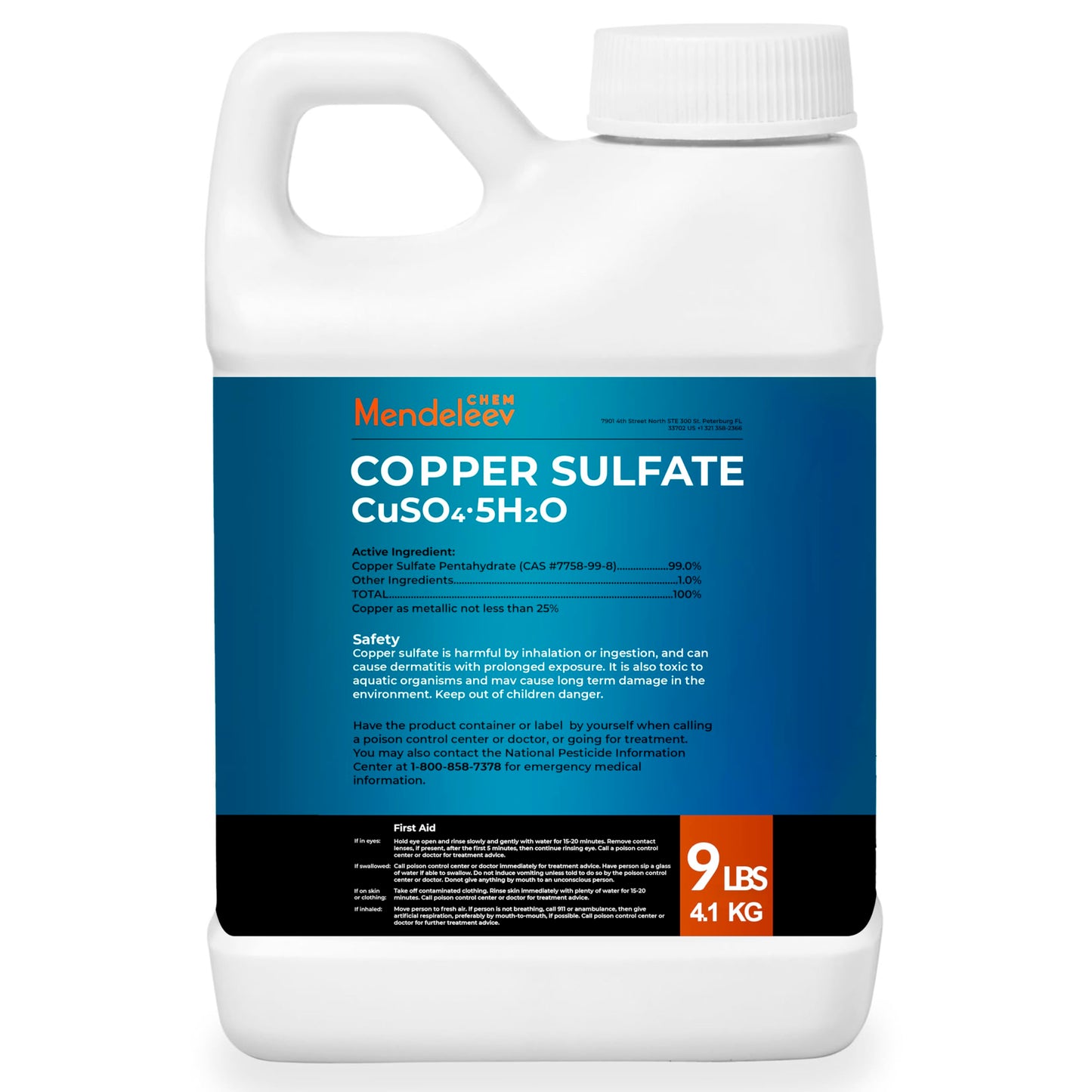 Copper Sulfate Crystals 9 Lb, Granular EPA Free