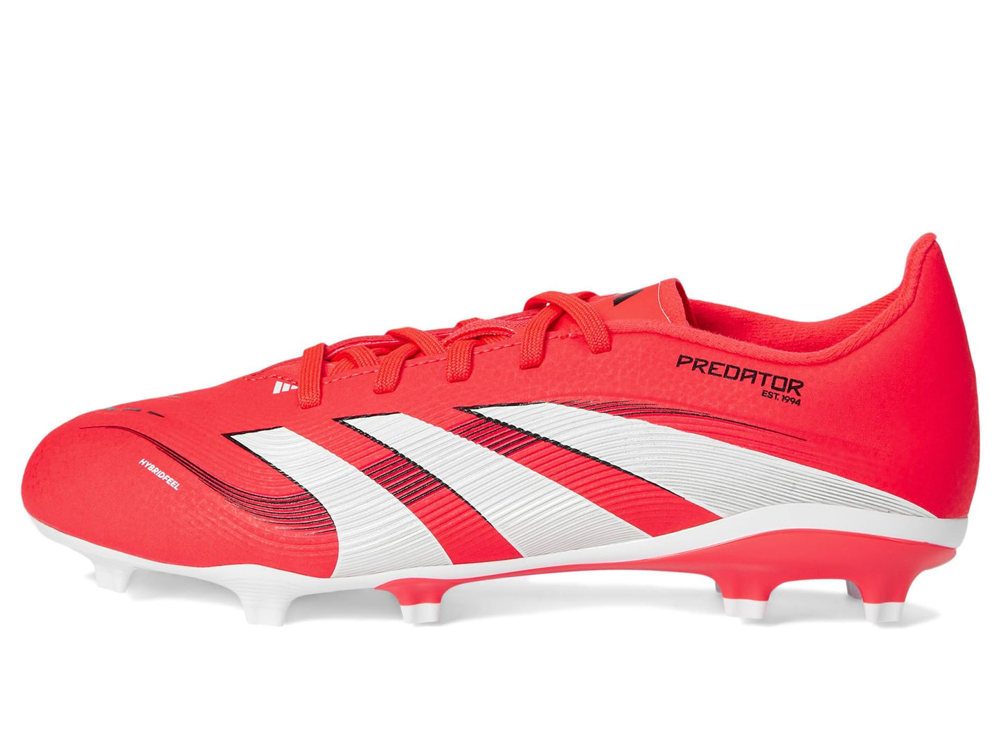 adidas Unisex-Kids League Predator Firm Ground/Multi Ground Soccer,Lucid Red/White/Black,6