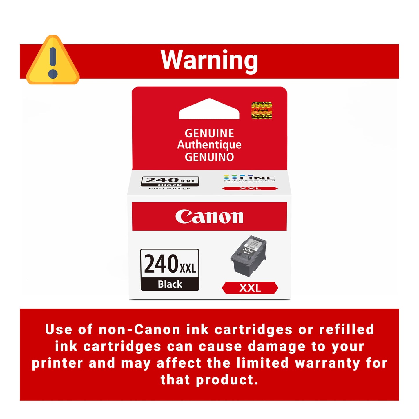 Canon PG-240XXL Black Ink Cartridge, Extra High-Yield