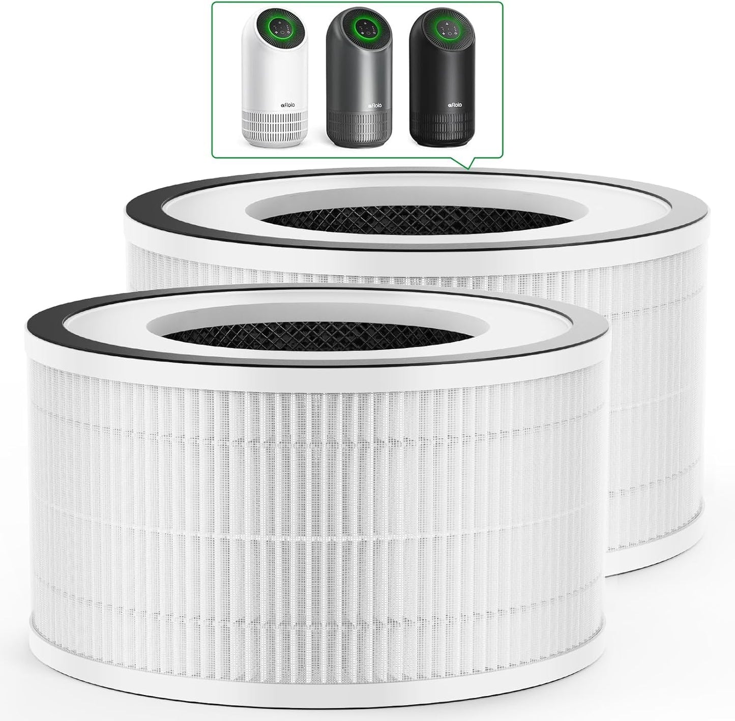 Afloia Replacement Filter For FILLO Air Purifier, Compatible with B088FHCS83/B07JG1R2GB/B09M799DT4/B09M78CZYX/B0DZCJSGQ4/B0DGXMBZKV, 2 Pack
