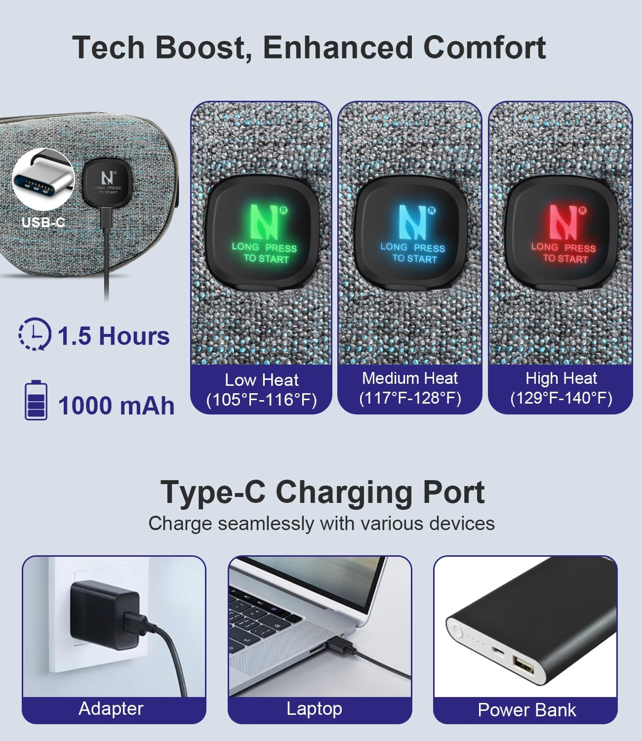 Aroma Season Cordless Heated Eye Mask for Dry Eyes, Warm Compress for Stye Blepharitis Chalazion MGD, Heat Therapy to Unclog Gland, Relaxing Sleep Mask Machine Washable Perfect Light Blocking(Gray)