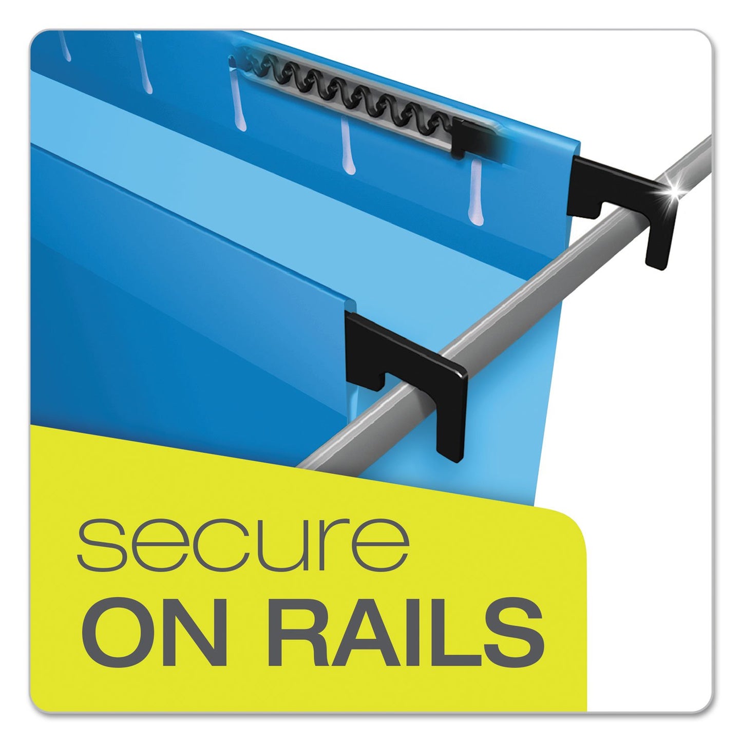 Pendaflex Surehook Reinforced Hanging File Folders, Letter Size, Blue, 20 Per Box (6152 1/5 BLU)