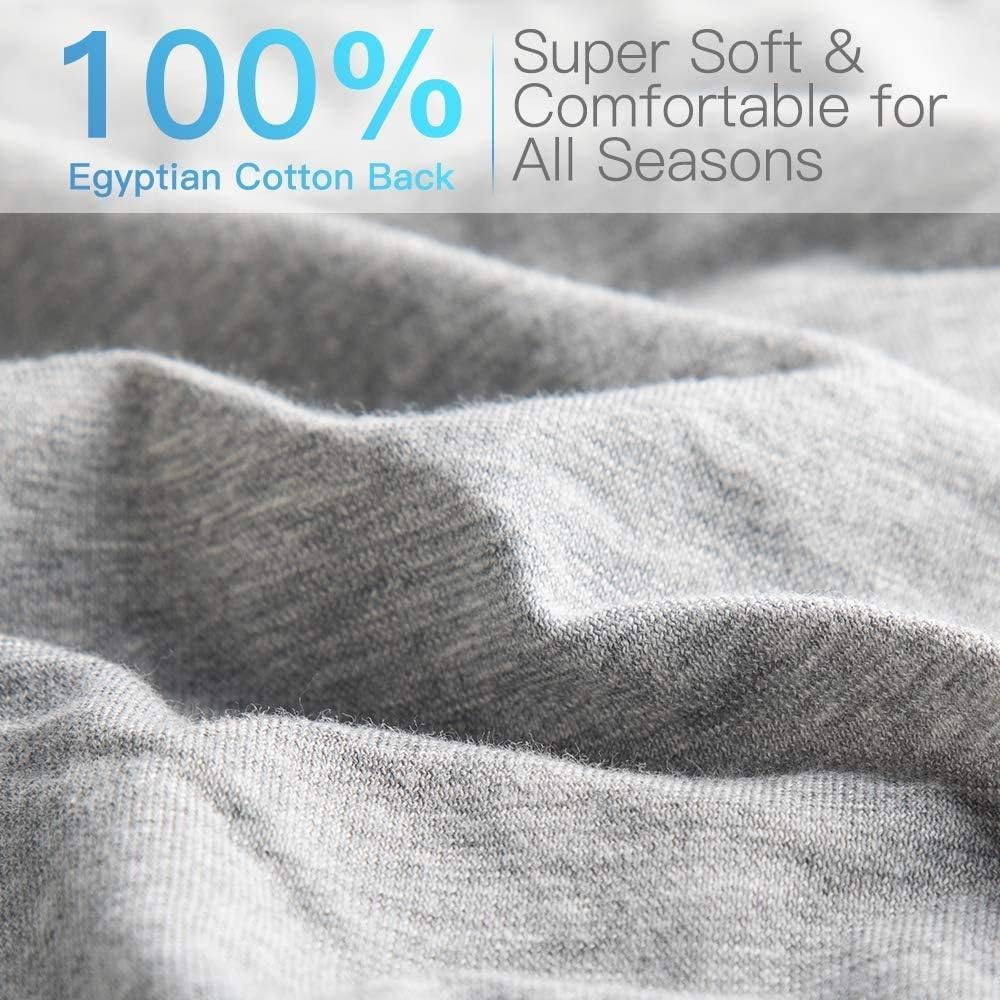 Cooling Comforter,Luxear Double Sided Cooling Quilted Blanket Q-Max>0.55 Machine Washable, Bed Blanket Comforter Lightweight Breathable,Summer Comforter Double for Hot Sleepers (Full,79”X 86”, Gray)