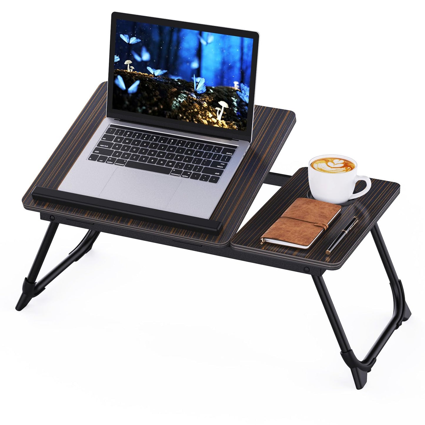 Laptop Desk,Laptop Bed Table with Foldable Legs Cup Holder Adjustable Tray Reading Book Stand Lap Notebook Holder for Bed Sofa Terrace Carpet