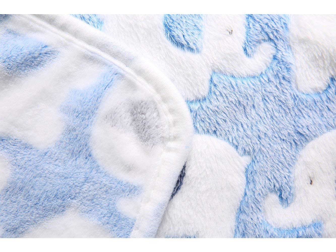 Luciphia Dog Blanket 1 Pack 3 Blankets Fluffy Premium Fleece Pet Blanket Flannel Paw Printed Throw for Dog Cat (Large 41x31'', Blue/Pink/Yellow)