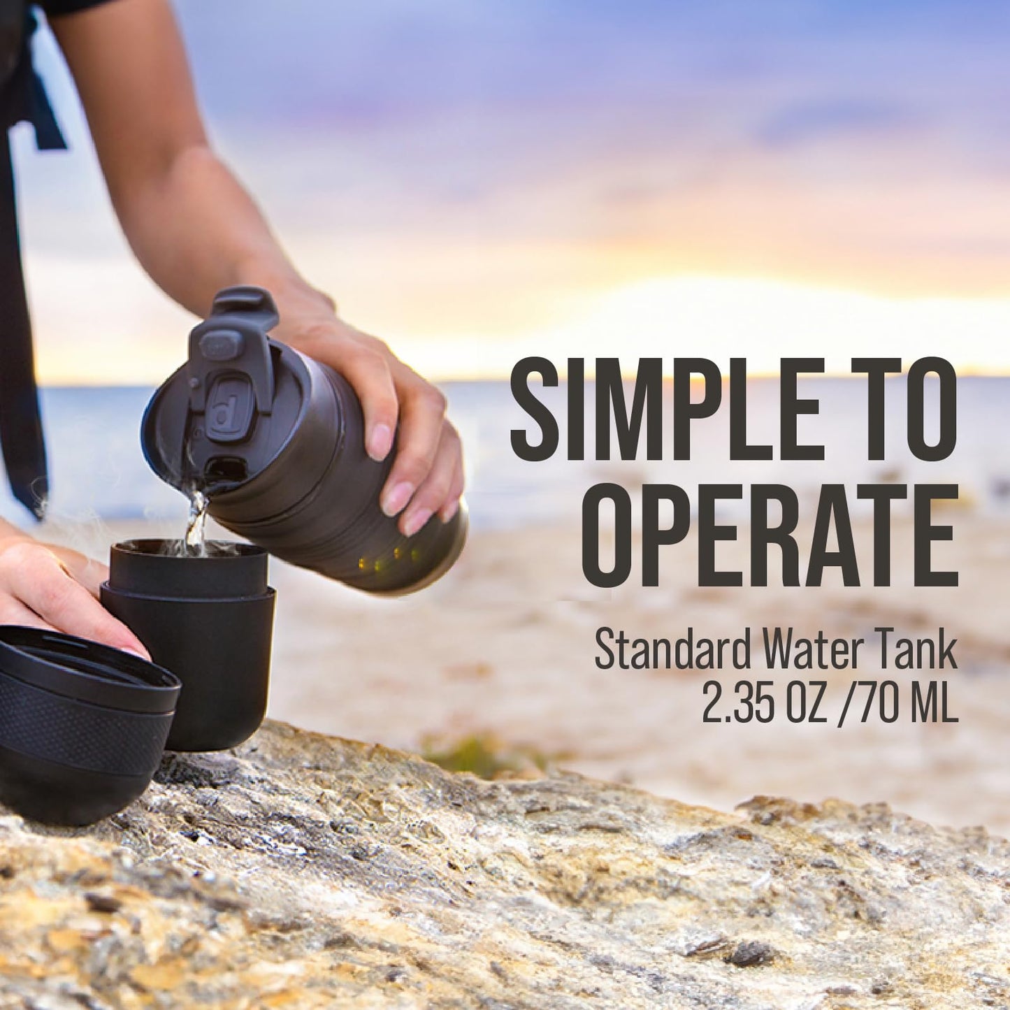 Wacaco Minipresso GR, Portable Espresso Machine, Compatible Ground Coffee, Small Travel Coffee Maker, Manually Operated from Piston Action