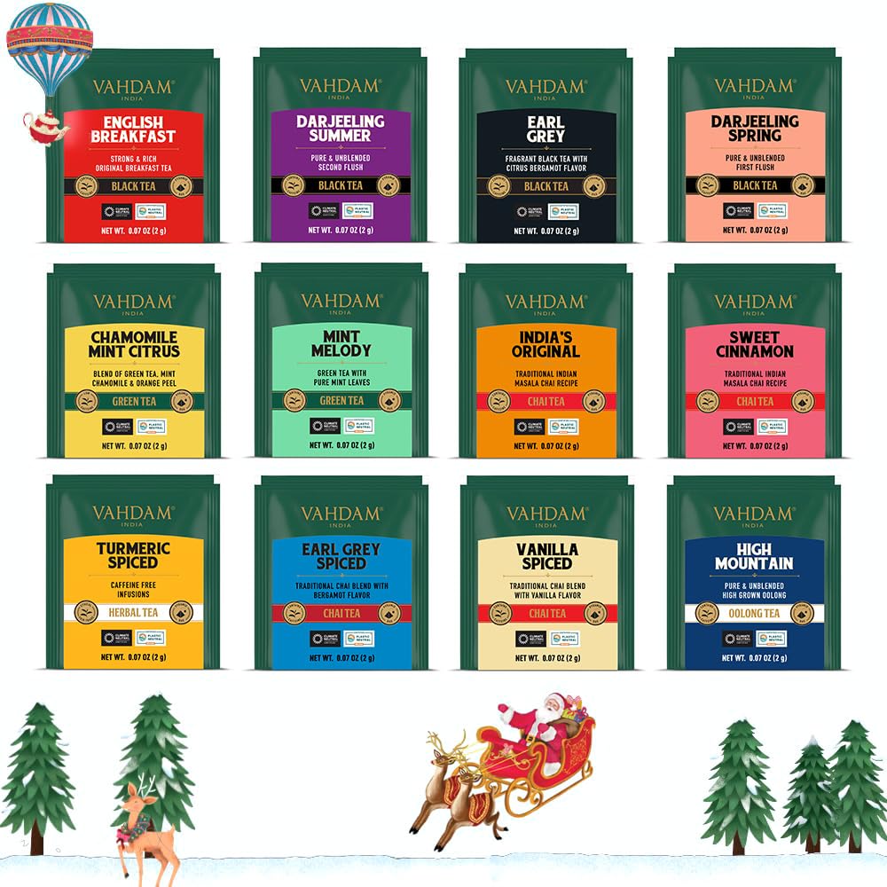 Limited Edition - Advent Calendar 2026 Tea Bags Folding Gift Set | 24 Unique Flavors - Holiday Gift Box | Christmas Advent Calendar 2026 for Adults, Advent Calendar 2026 Adult Women and Men | VAHDAM