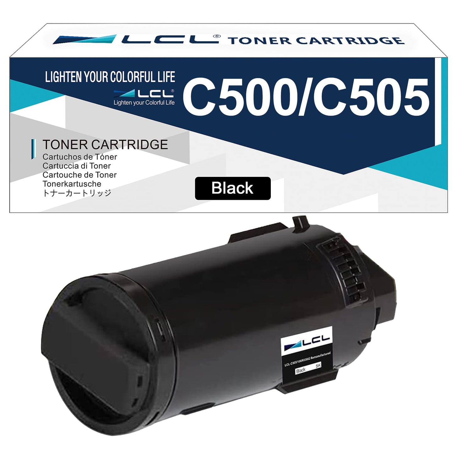 LCL Remanufactured Toner Cartridge for Xerox VersaLink C505 C505S C505X C500 C500N C500DN 106R03862 (1-Pack Black) for Xerox VersaLink C505 C505S C500 C500N C500DN