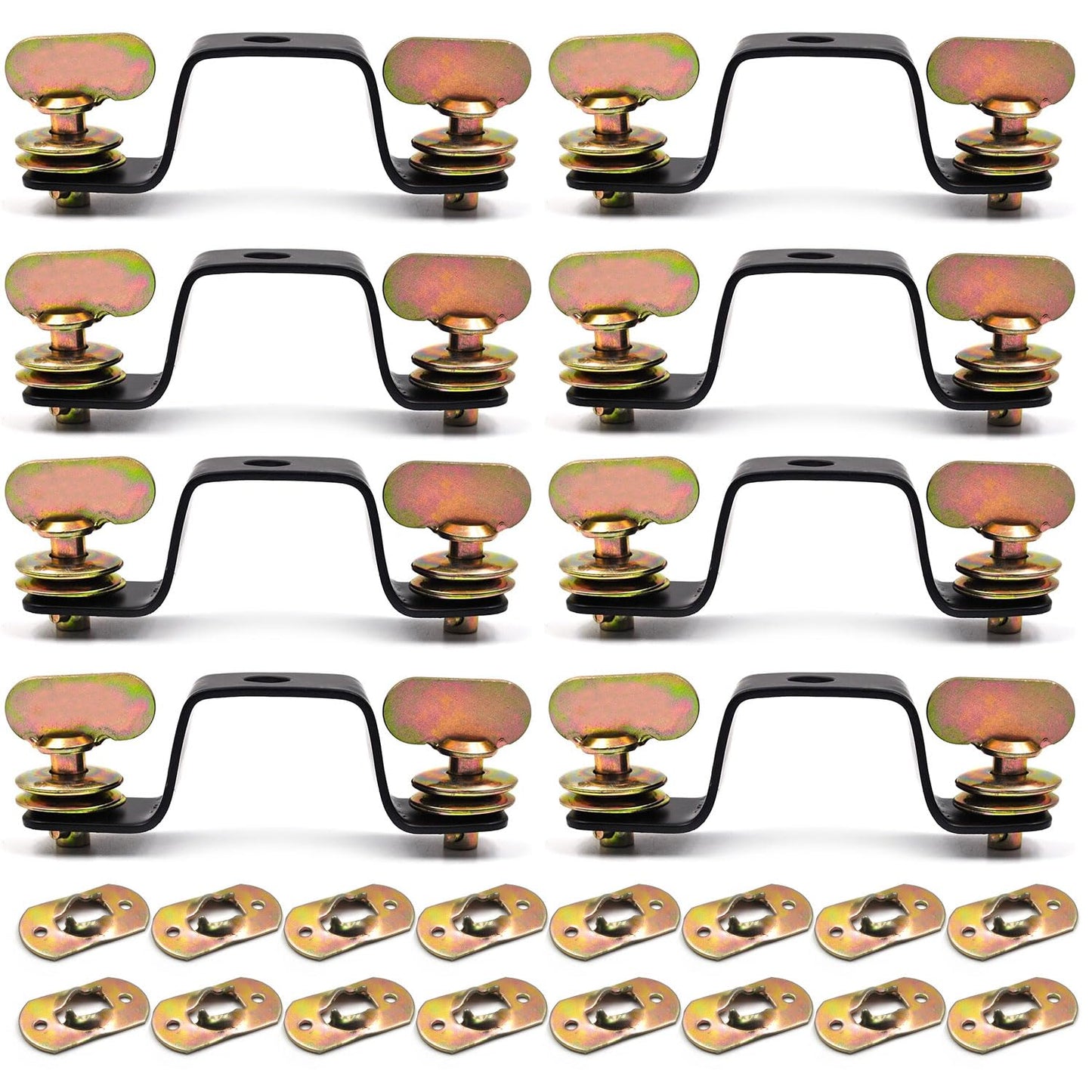 Moving Head Light Bridge Connector Truss Clamp Stage Light Clamps, Bracket Connector Spacing 10.5cm, Quick Lock, 12 mm Aperture Diameter, 220 lb Load Capacity 8 Pack