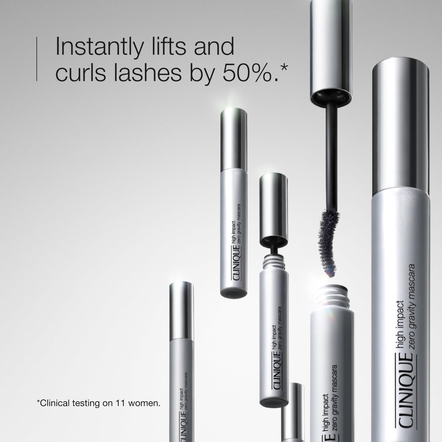 Clinique High Impact Zero Gravity Mascara | Curling, Smudge Resistant + Non-Flaking, Black