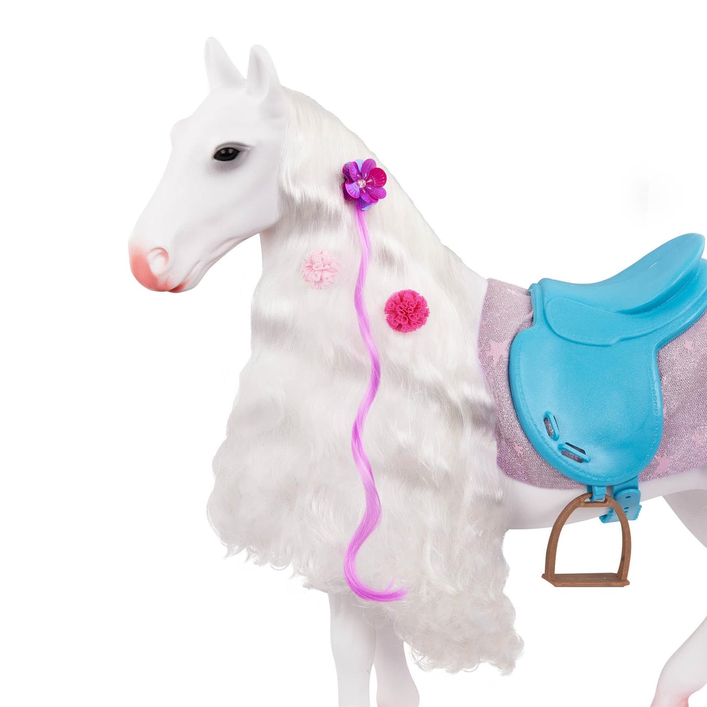 Our Generation – 20-Inch Toy Horse – Hair Styling Pieces – 18-Inch Doll Accessories – Pretend Play 3+ Years– Camarillo Hair Play Horse