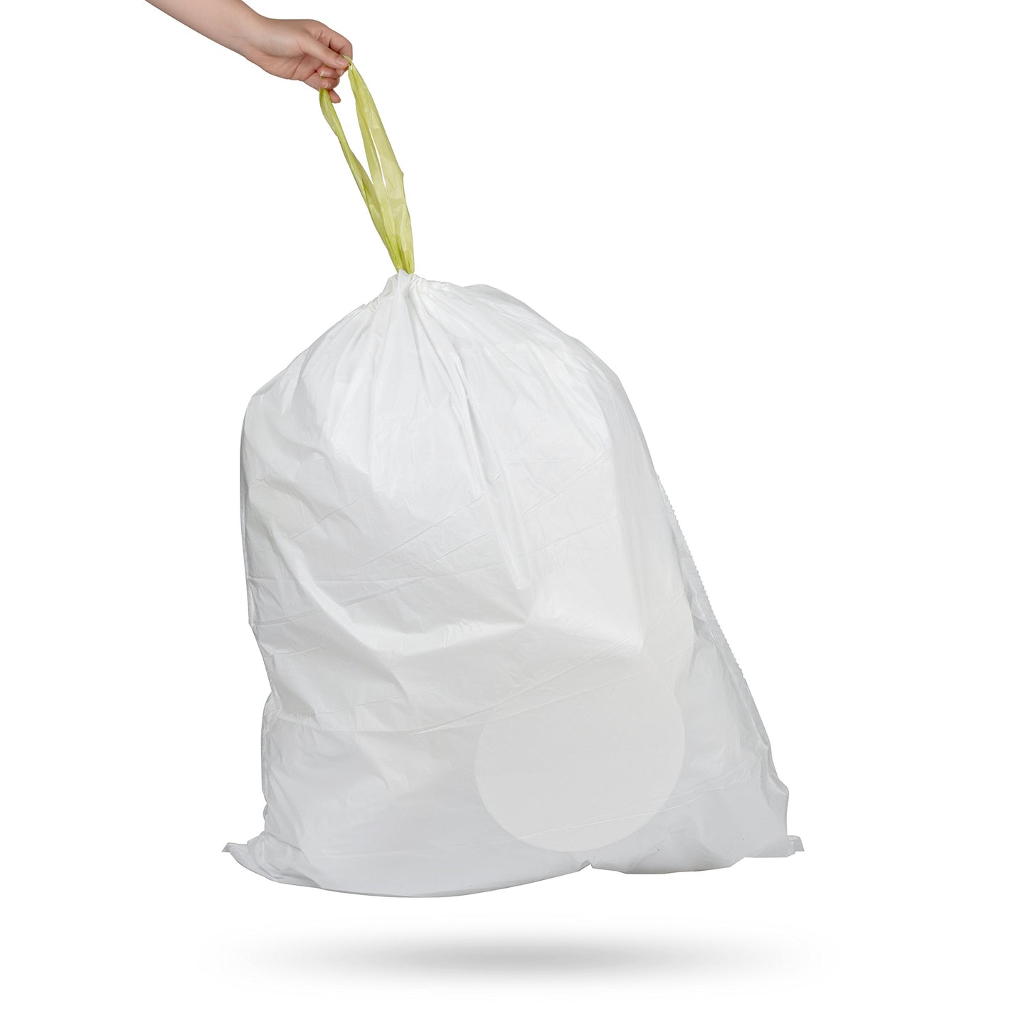 Ninestars Extra Strong White Trash Bags with Drawstring, Multiple Sizes 90 Count, Kitchen Drawstring trash bags 90 Trash Bags (21 gallon 90 ct)