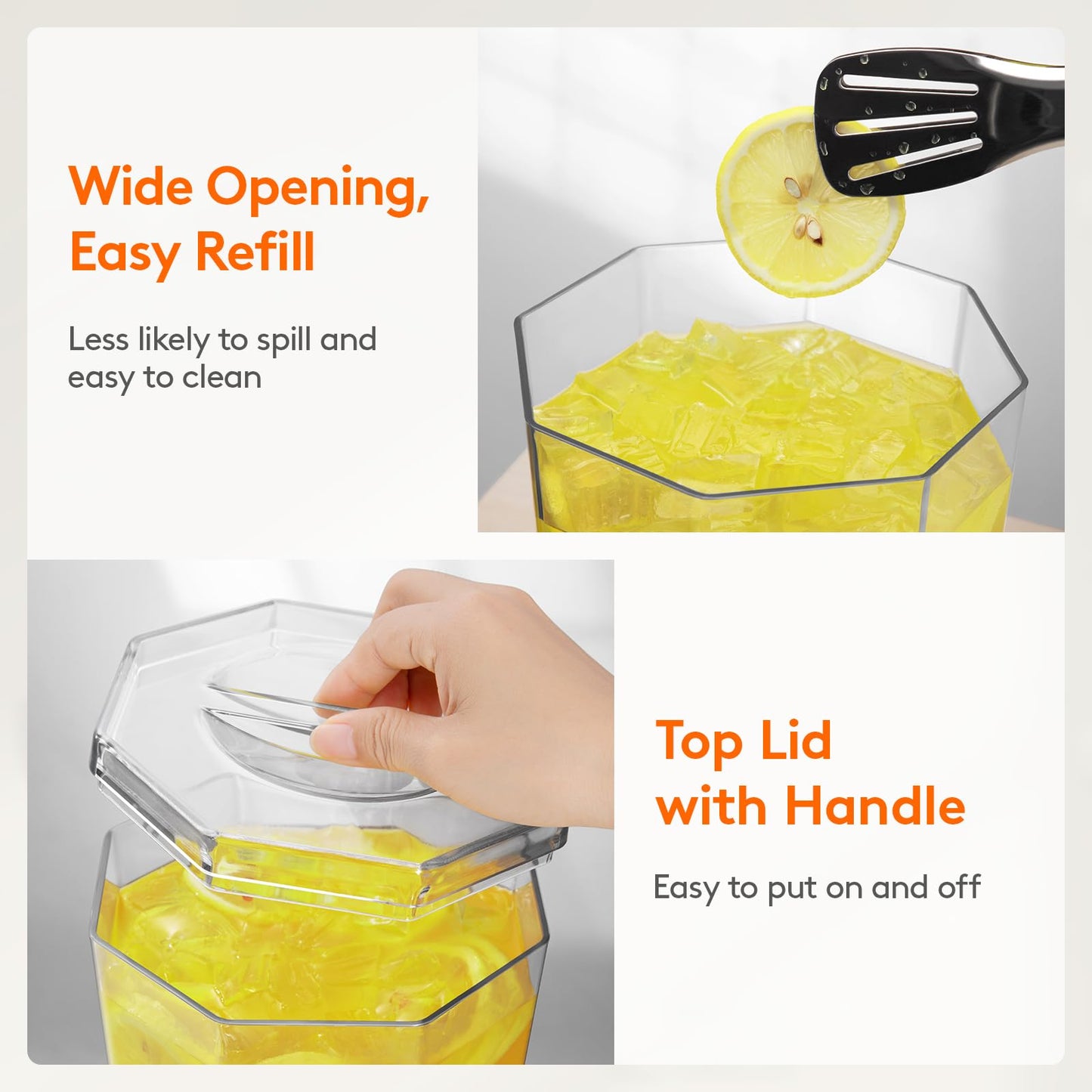 Lifewit 1.6 Gallon Plastic Drink Dispenser for Parties, 6L Clear Beverage Container with Stand for Juice/Tea/Soda, Large Ice Lemonade Dispenser with Spigot, BPA Free Water Pitcher for Fridge