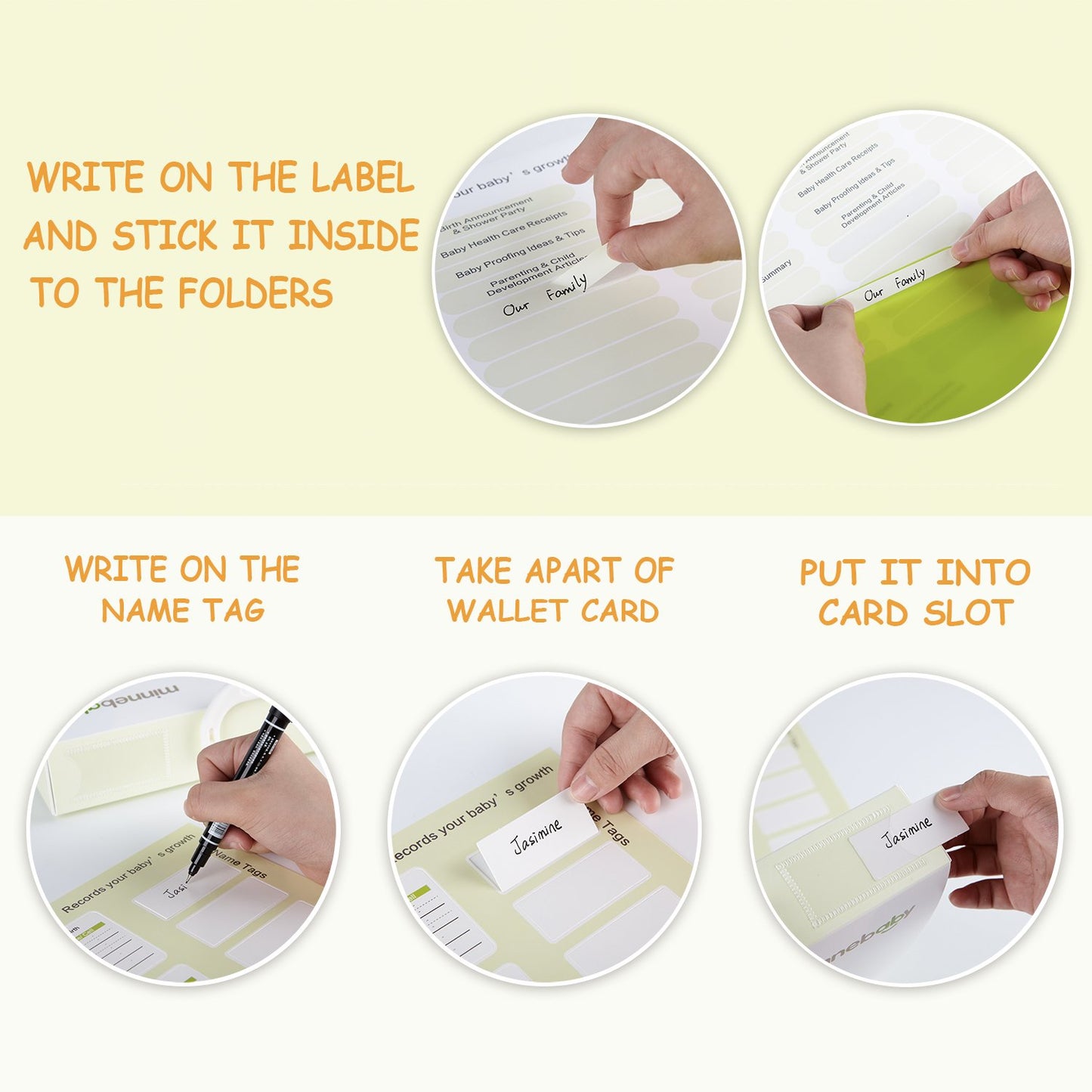 Baby Document Organizer, Briefcase With 12 Folders and 12 Monthly Memory Cards